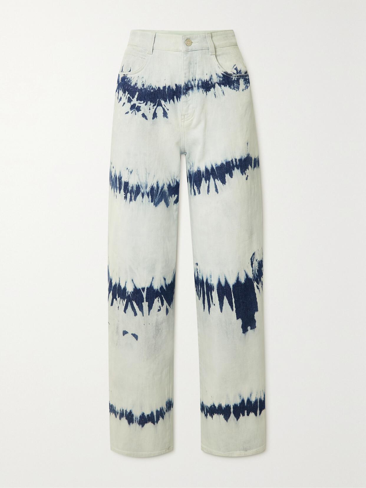 Stella McCartney Tie-dyed High-rise Wide-leg Jeans - Blue