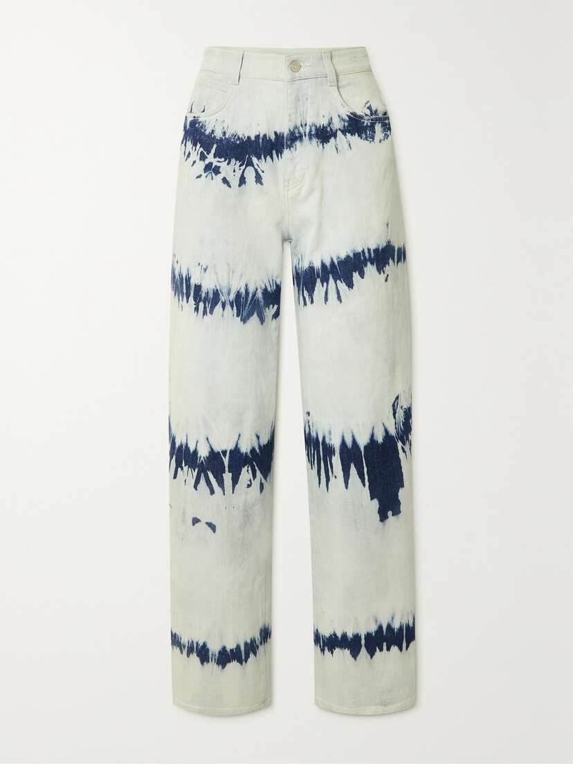 Stella McCartney Tie-dyed High-rise Wide-leg Jeans