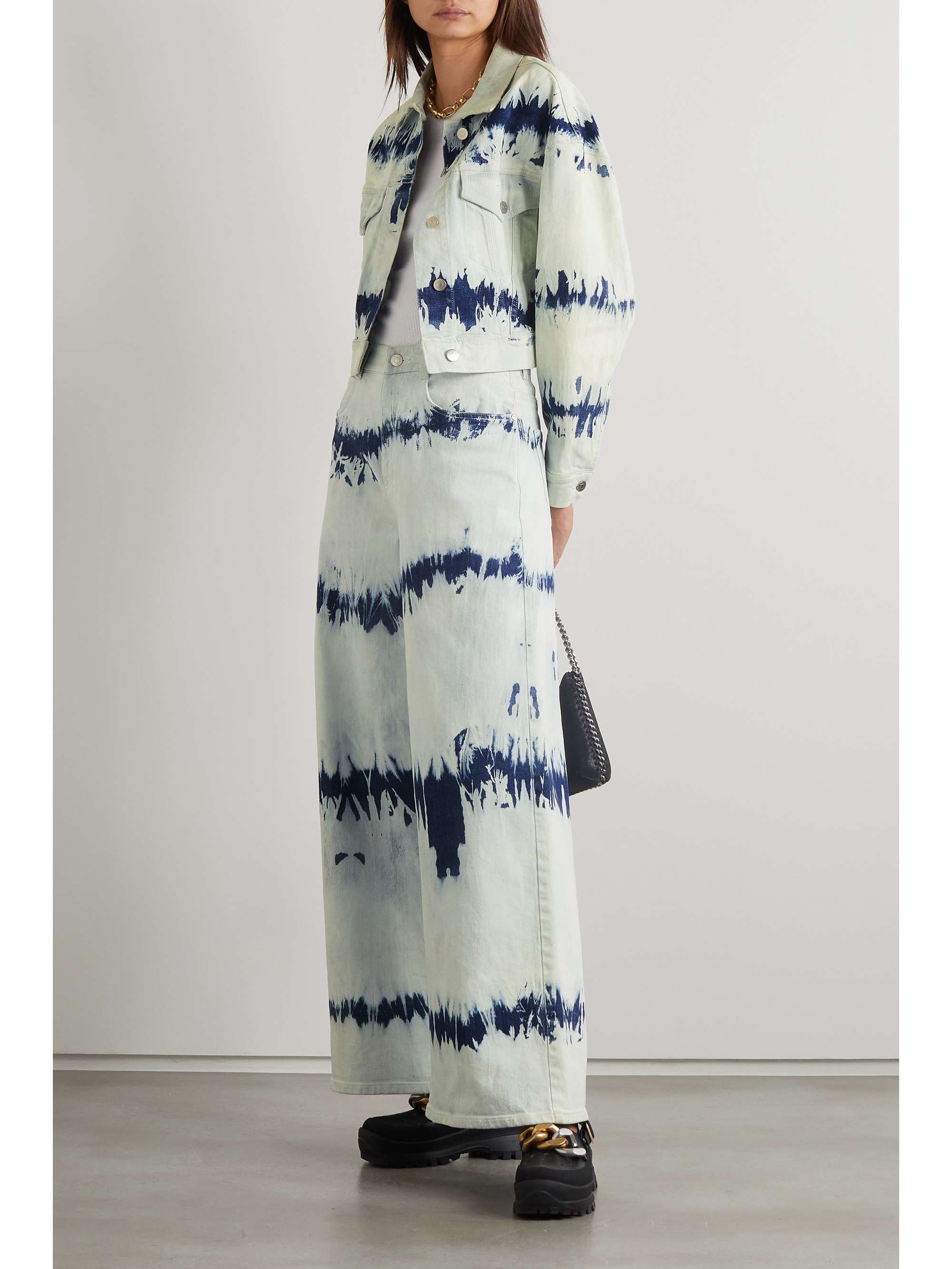 Stella McCartney Tie-Dye Workwear Wide Leg Jeans