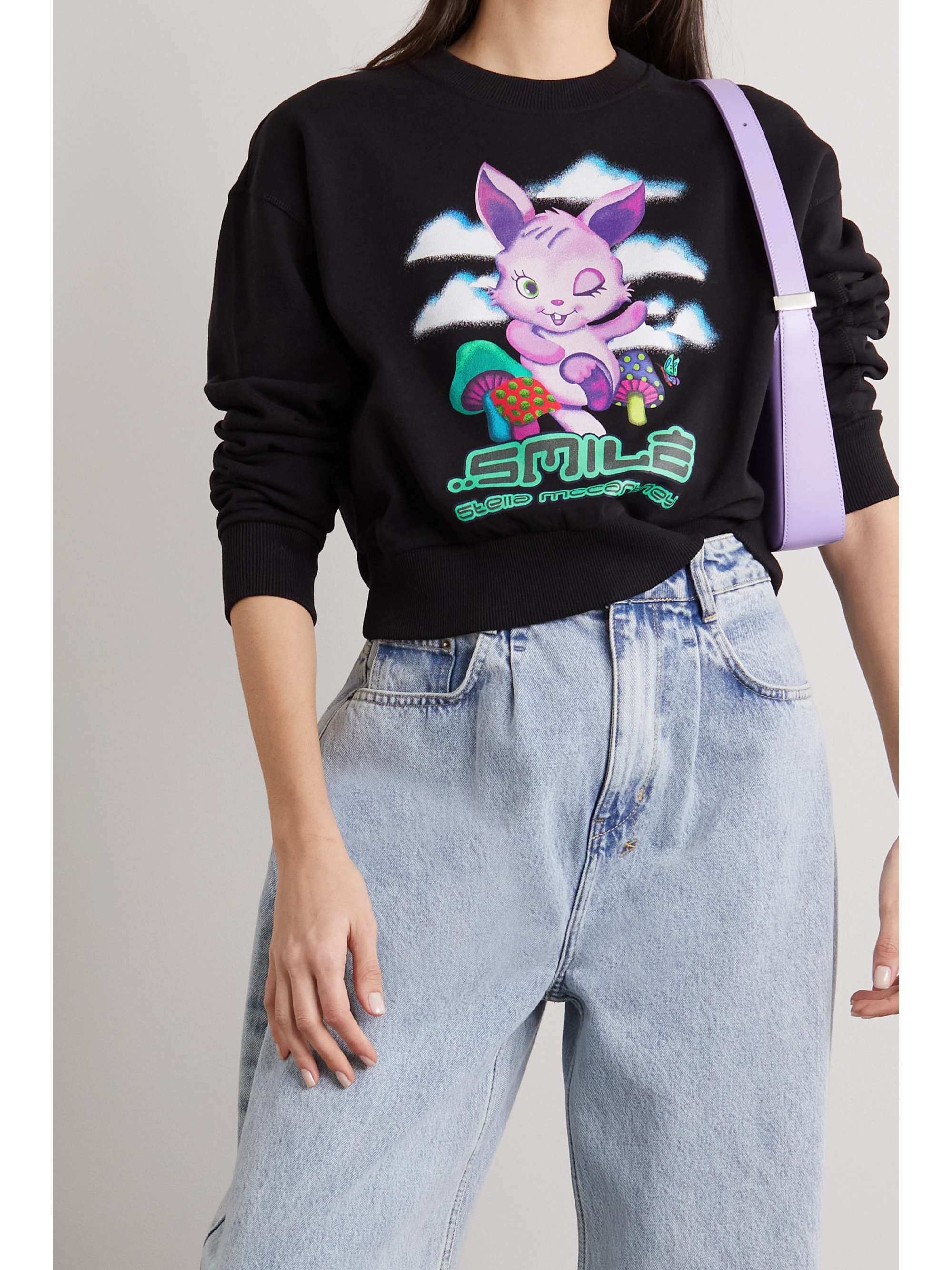 STELLA MCCARTNEY Smile Bunny printed organic cotton and STELLA MCCARTNEY Smile Bunny printed organic cotton and