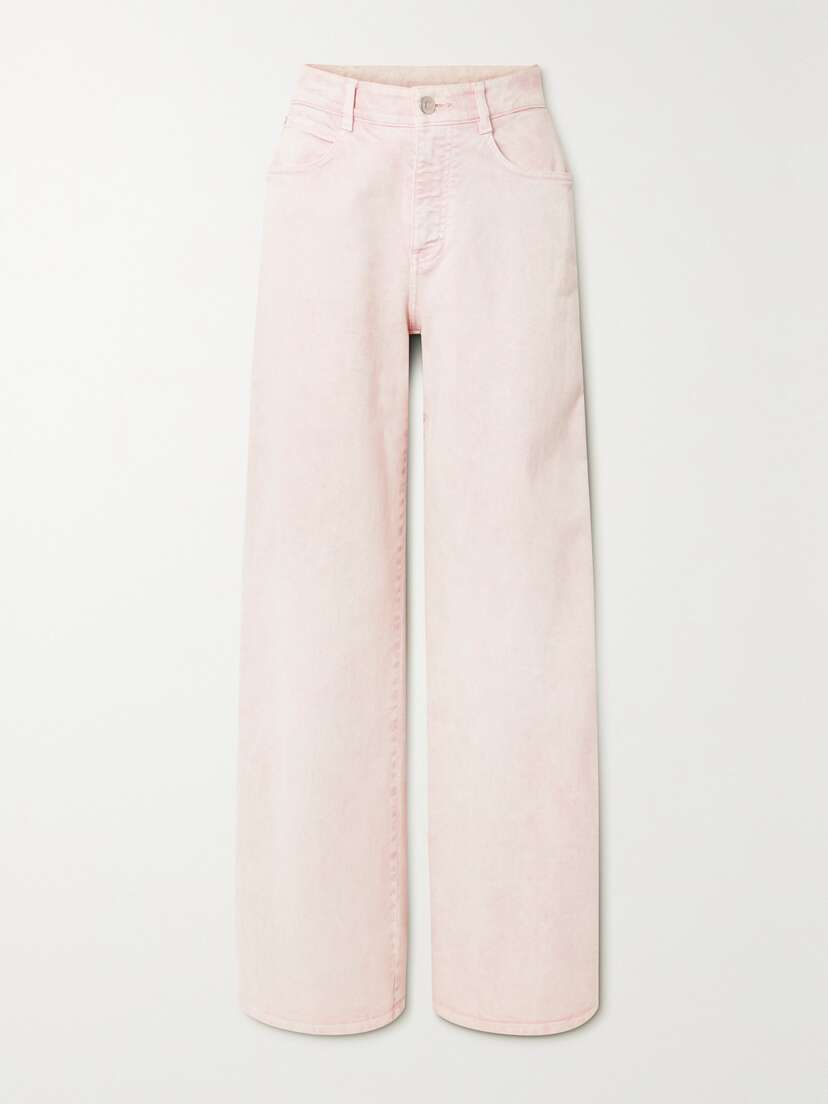 Stella McCartney Canvas-trimmed High-rise Wide-leg Jeans