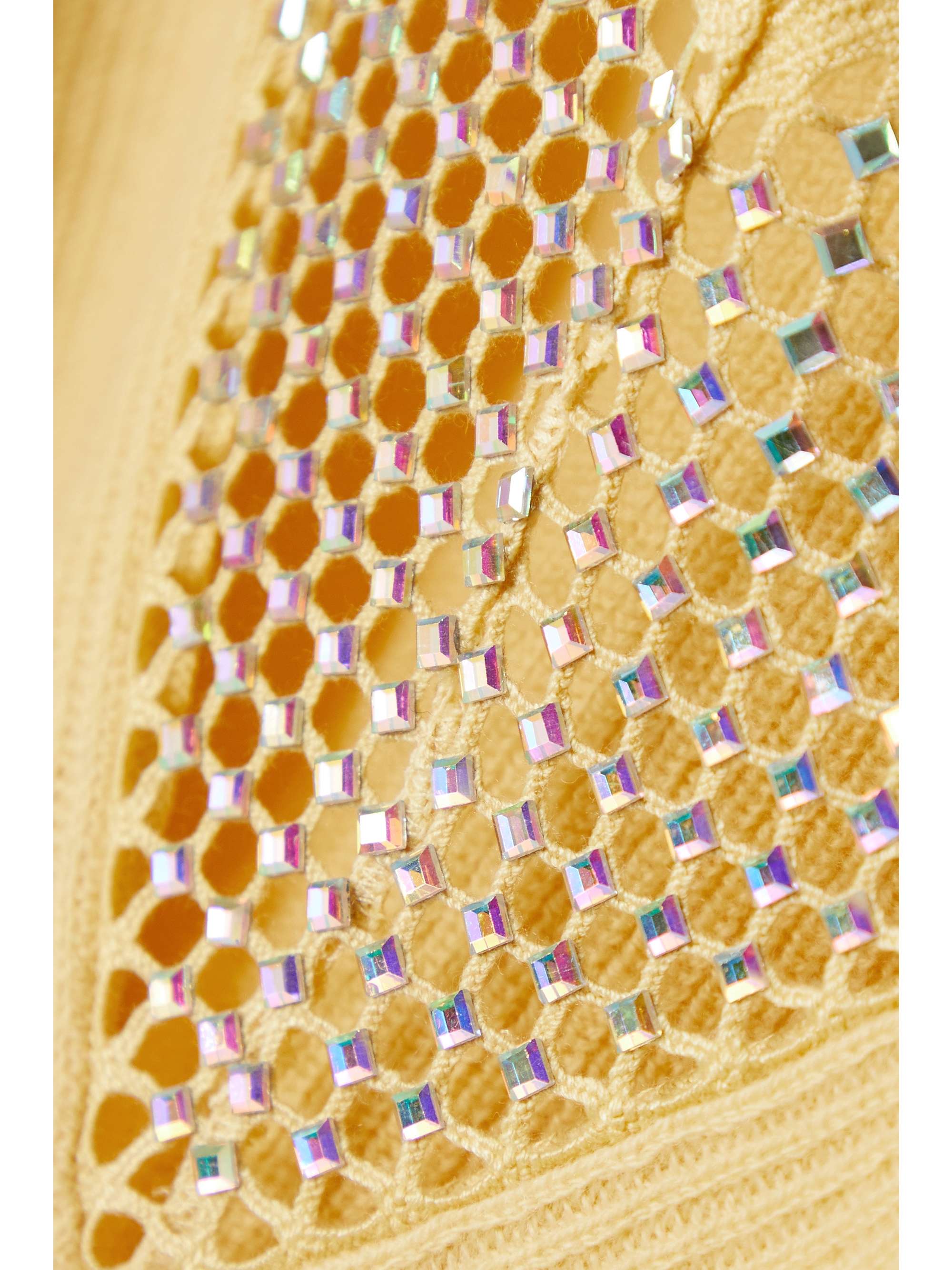 STELLA MCCARTNEY Crystal-embellished cutout ribbed wool sweater