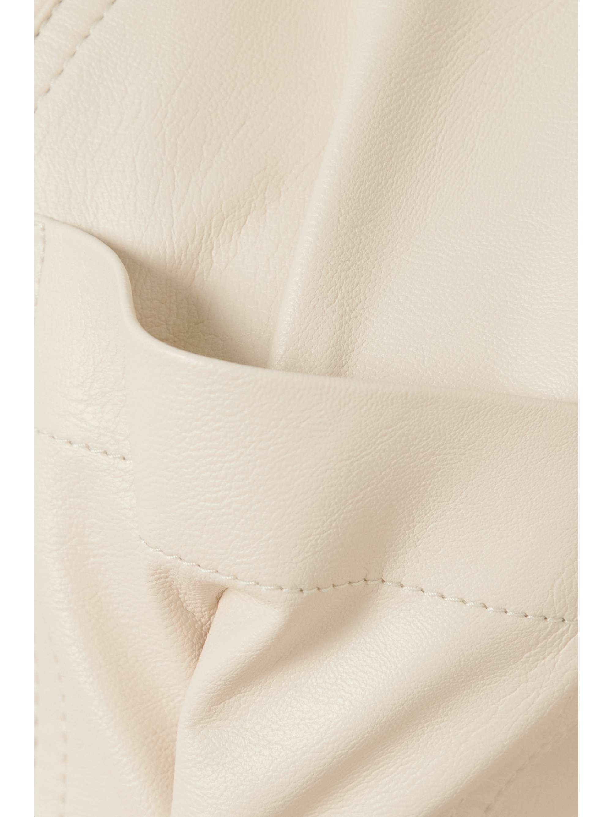 STELLA MCCARTNEY Cropped belted vegetarian leather jumpsuit