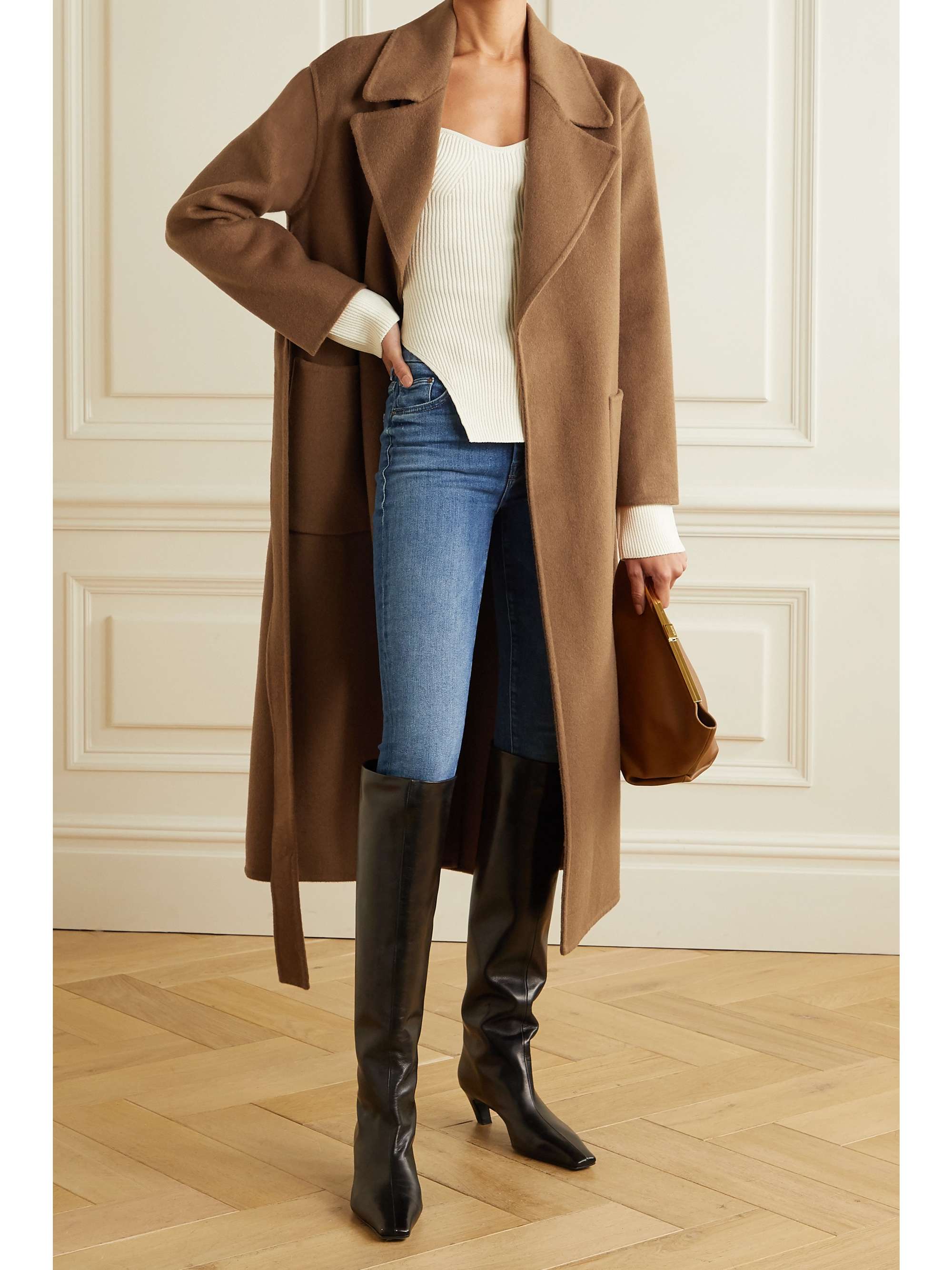 MICHAEL MICHAEL KORS Belted wool-blend felt coat | NET-A-PORTER