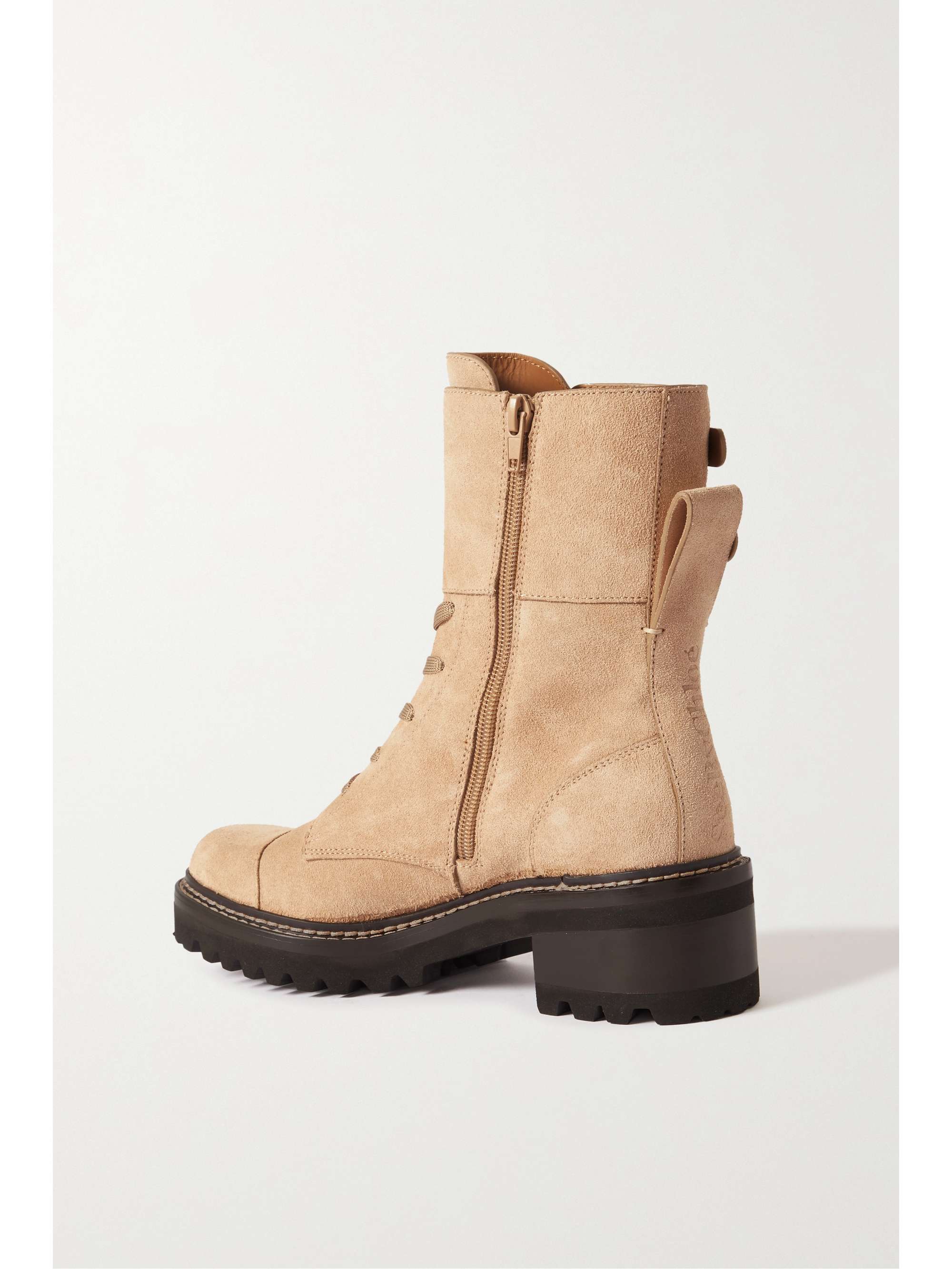 SEE BY CHLOÉ Mallory buckled suede ankle boots