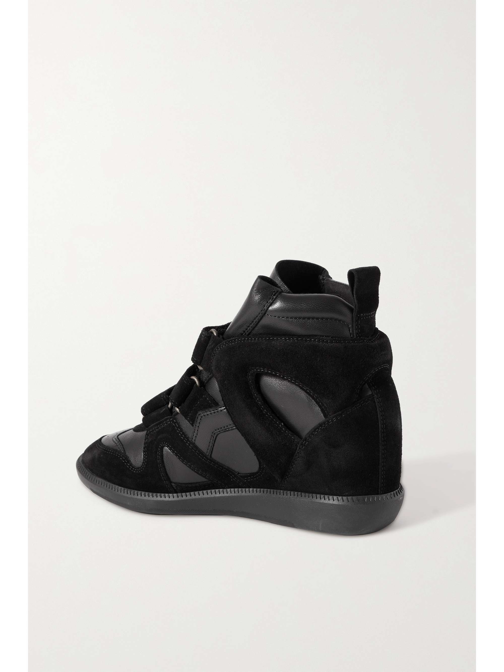 ISABEL MARANT Baskets compensées en daim et en cuir Buckee