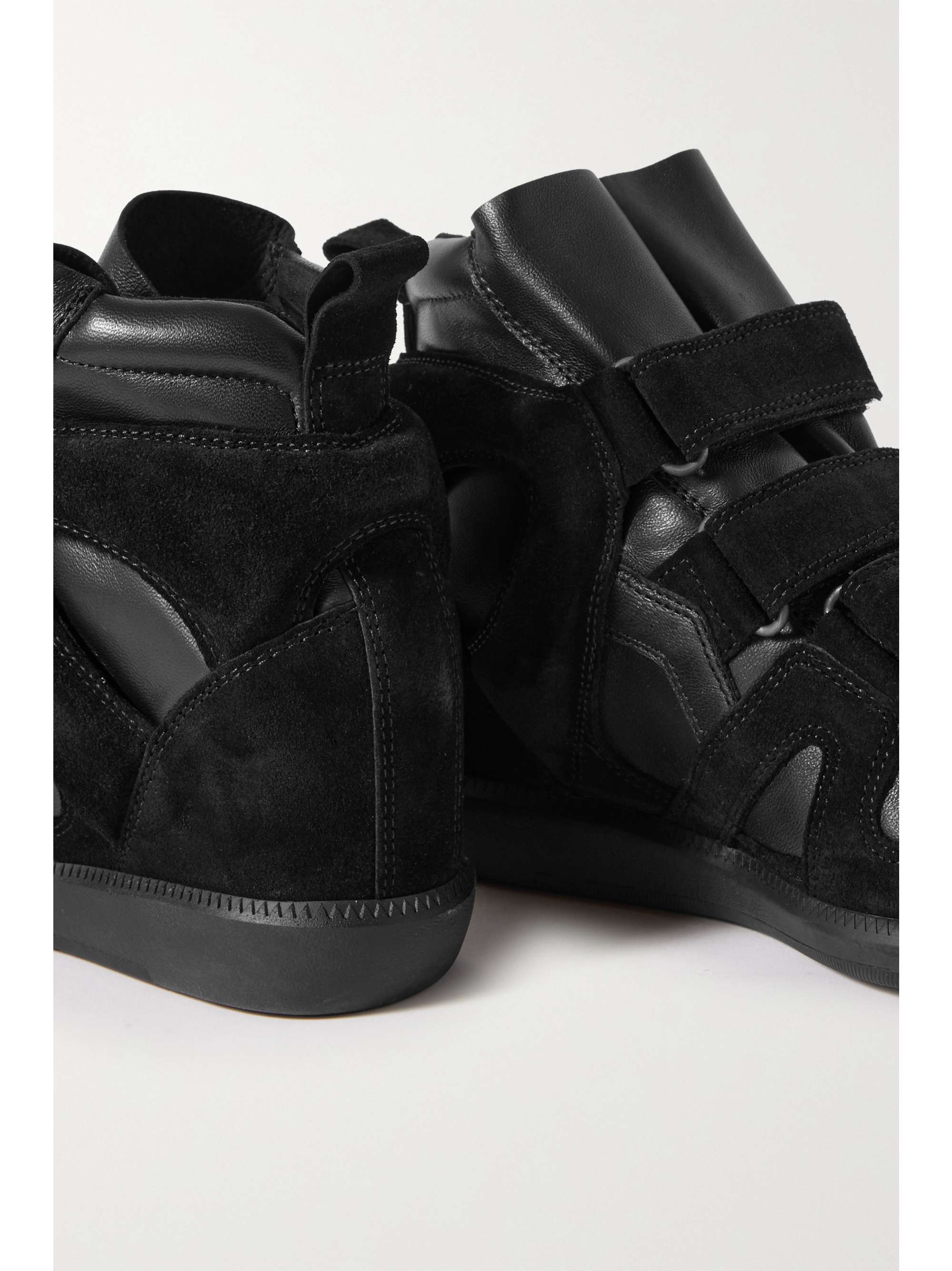 ISABEL MARANT Baskets compensées en daim et en cuir Buckee