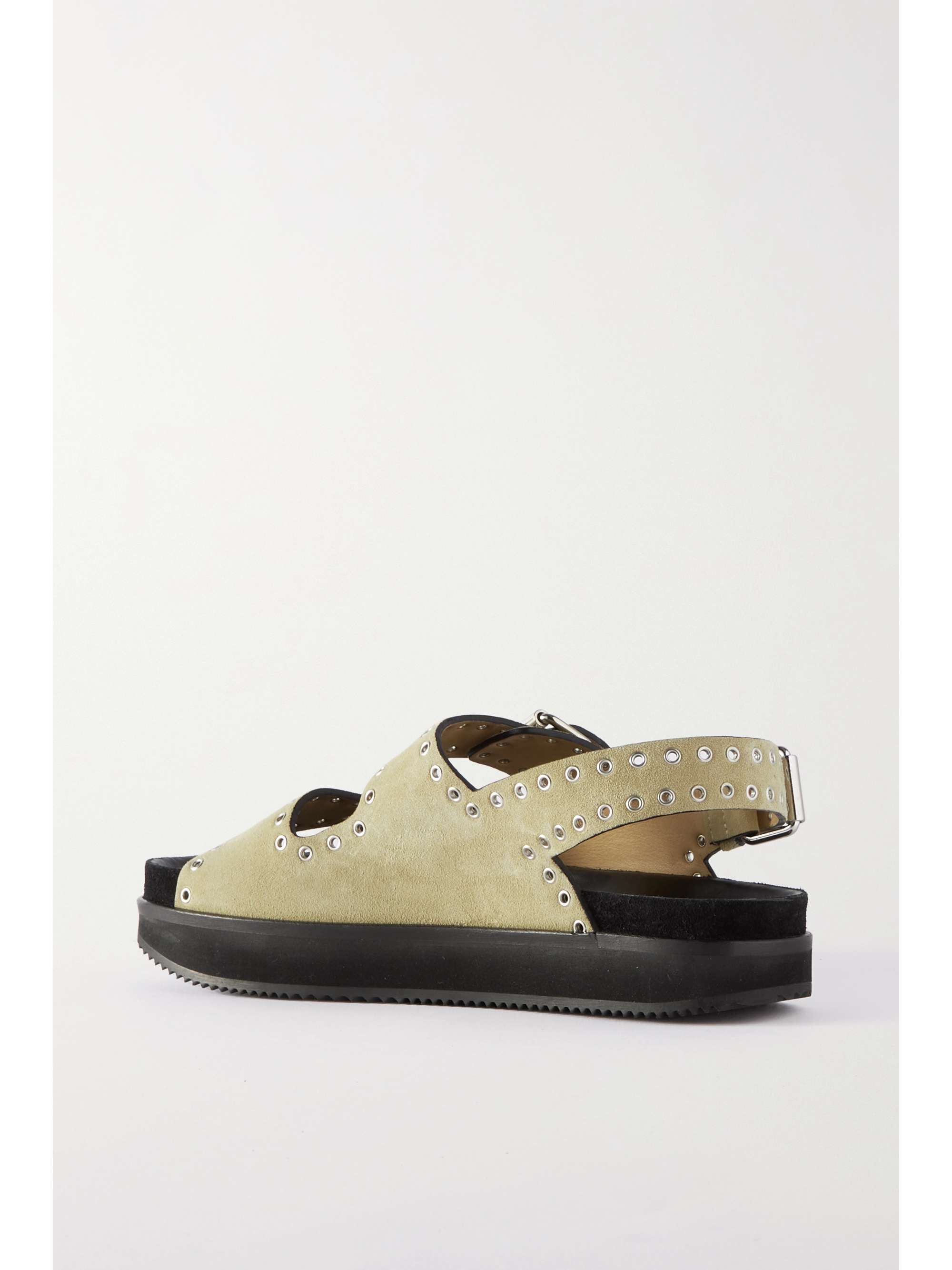 ISABEL MARANT Ophie eyelet-embellished buckled suede sandals