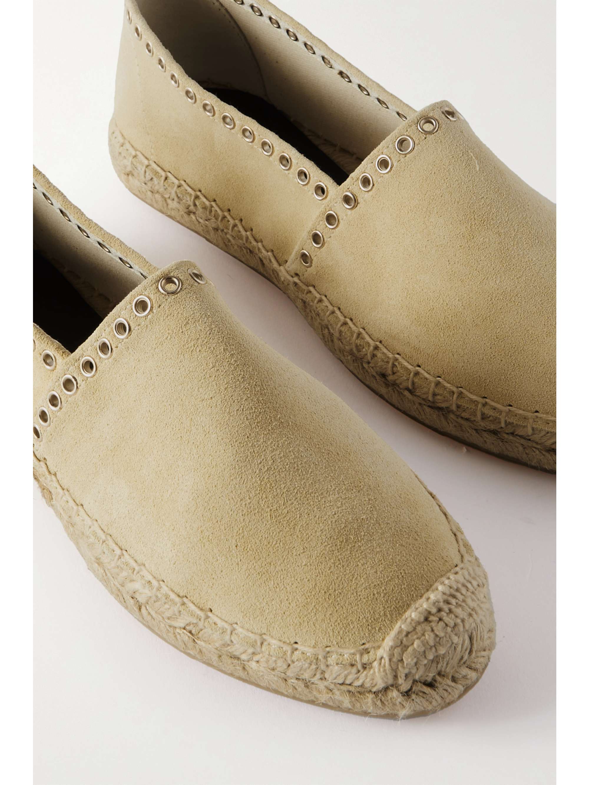 ISABEL MARANT Canae eyelet-embellished suede espadrilles