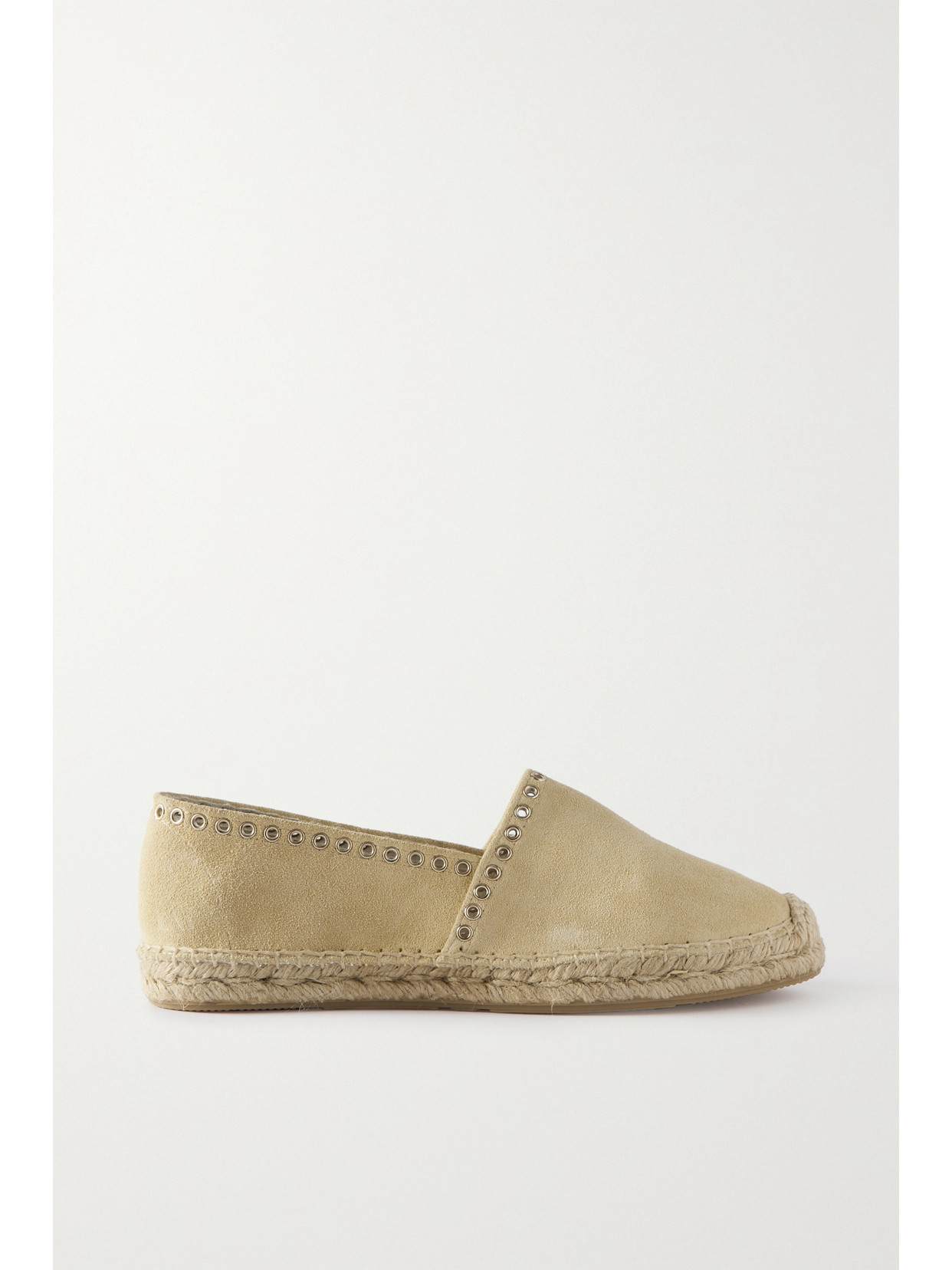 Isabel Marant Canae Eyelet-embellished Suede Espadrilles - Ecru
