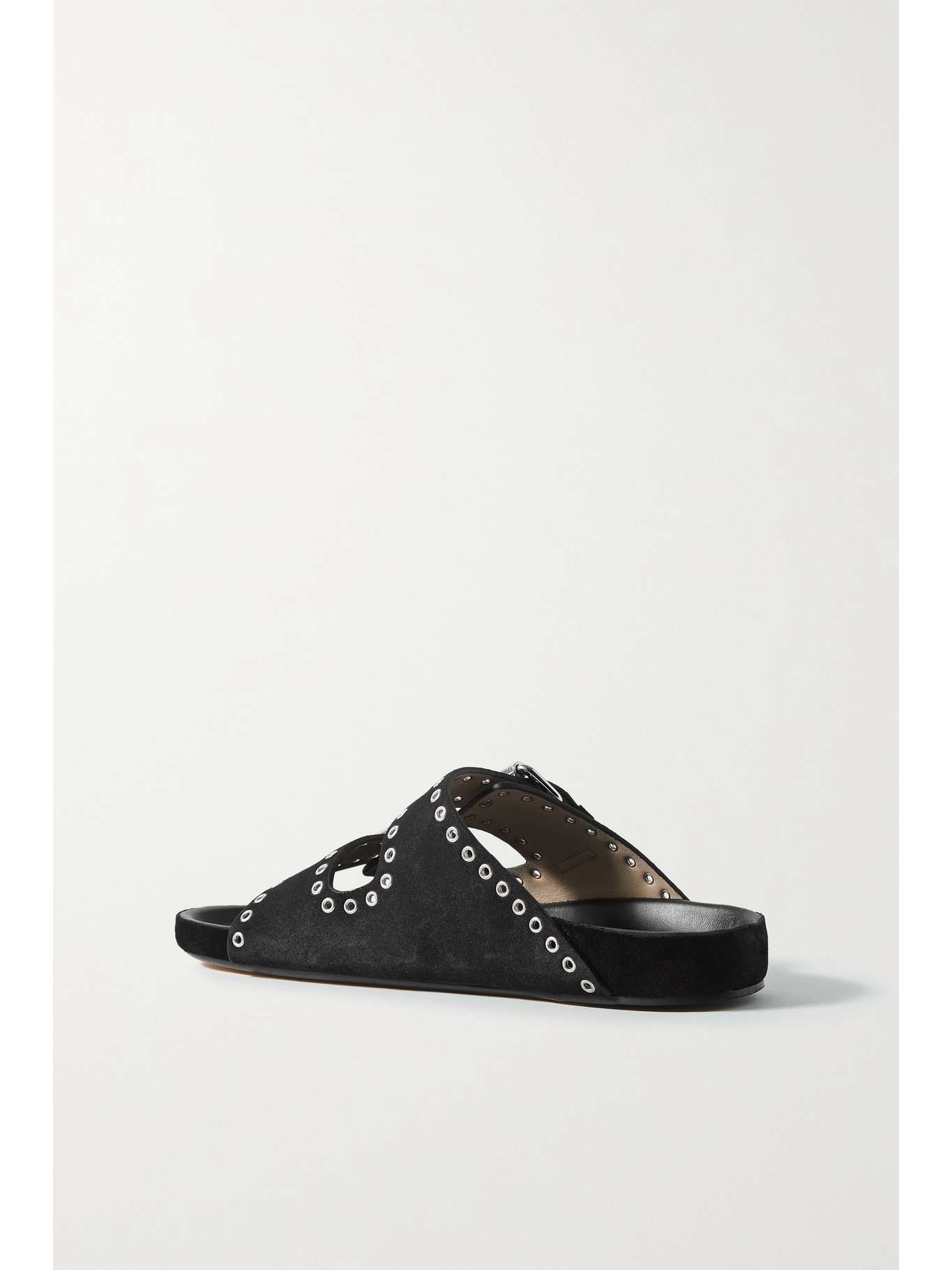 isabel marant lennyo grommet suede slides