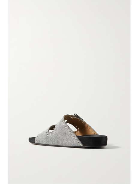 isabel marant lennyo grommet denim slides
