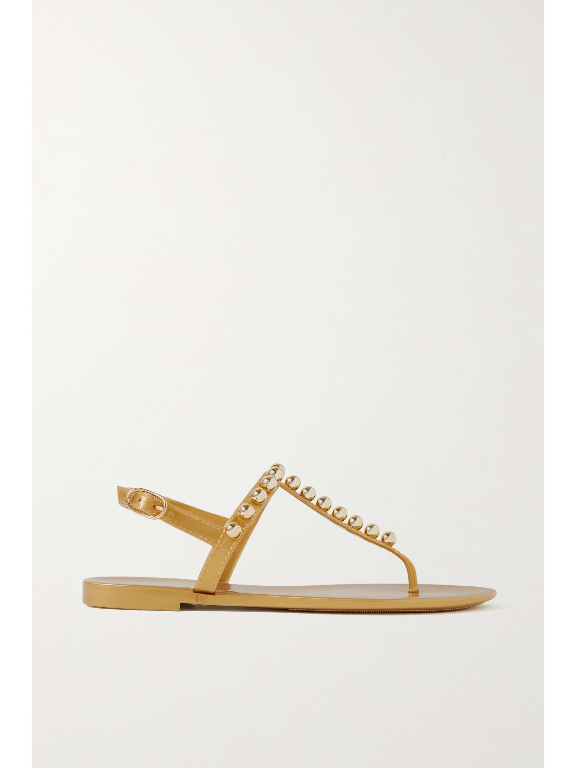 Gold Goldie embellished metallic rubber 