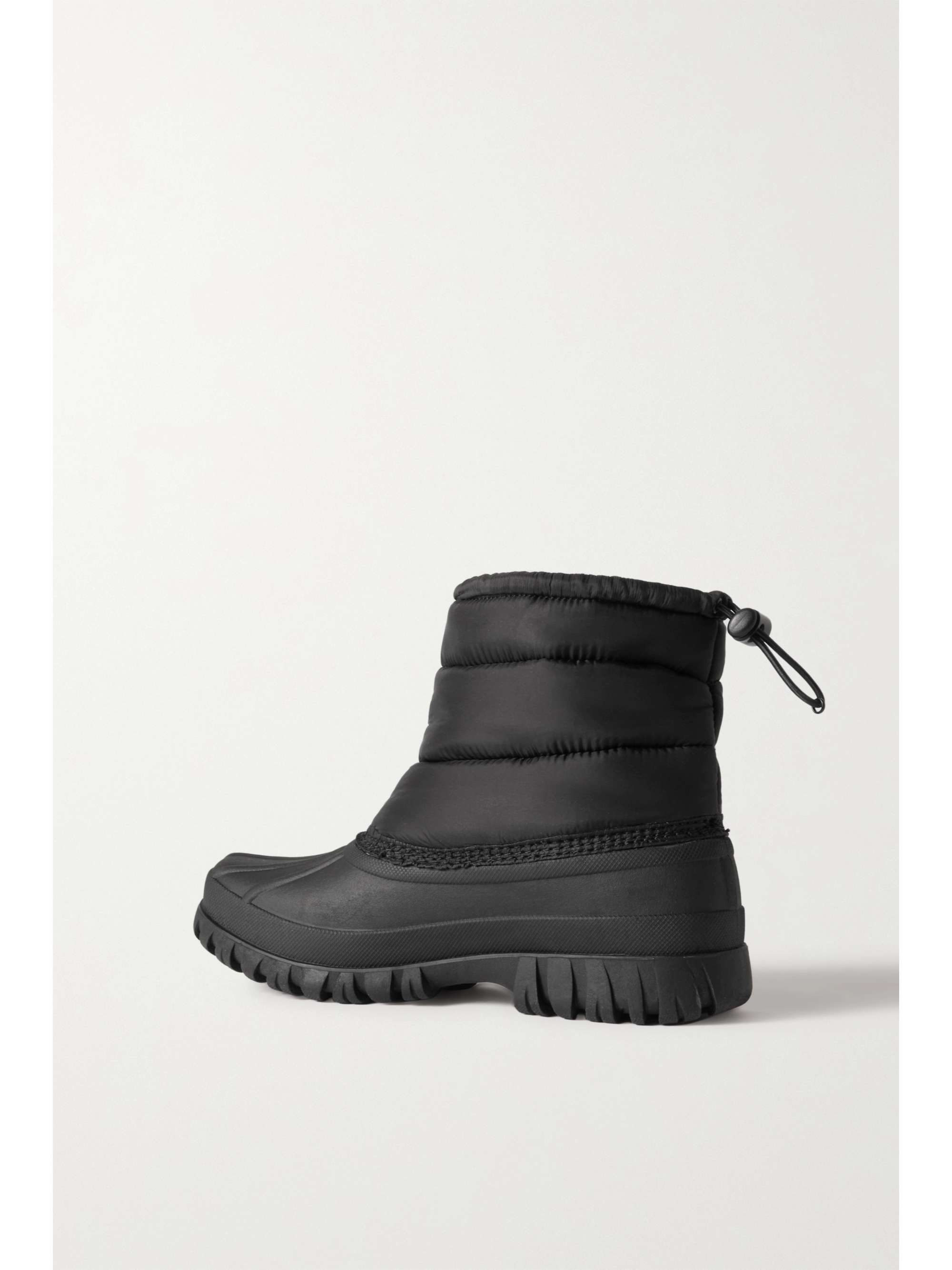 LOEFFLER RANDALL Duval leather-trimmed quilted shell and rubber ankle boots
