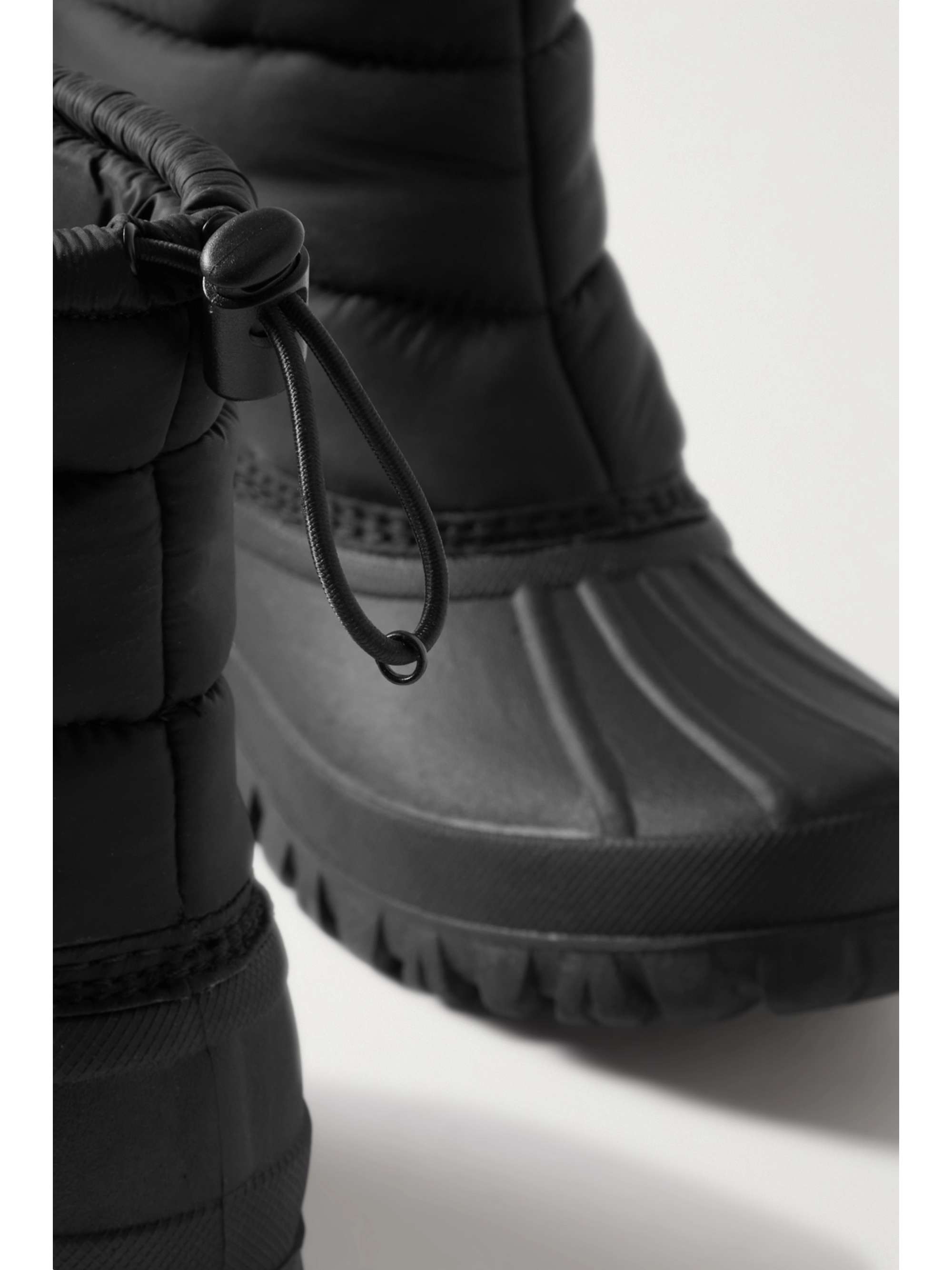 LOEFFLER RANDALL Duval leather-trimmed quilted shell and rubber ankle boots