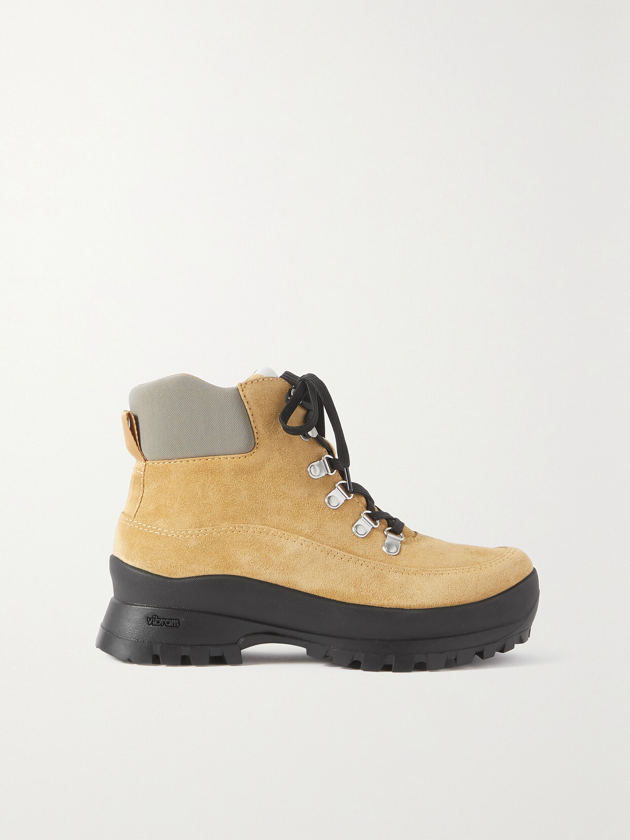 Loeffler Randall Owen Mesh-trimmed Suede Platform Ankle Boots - Neutrals