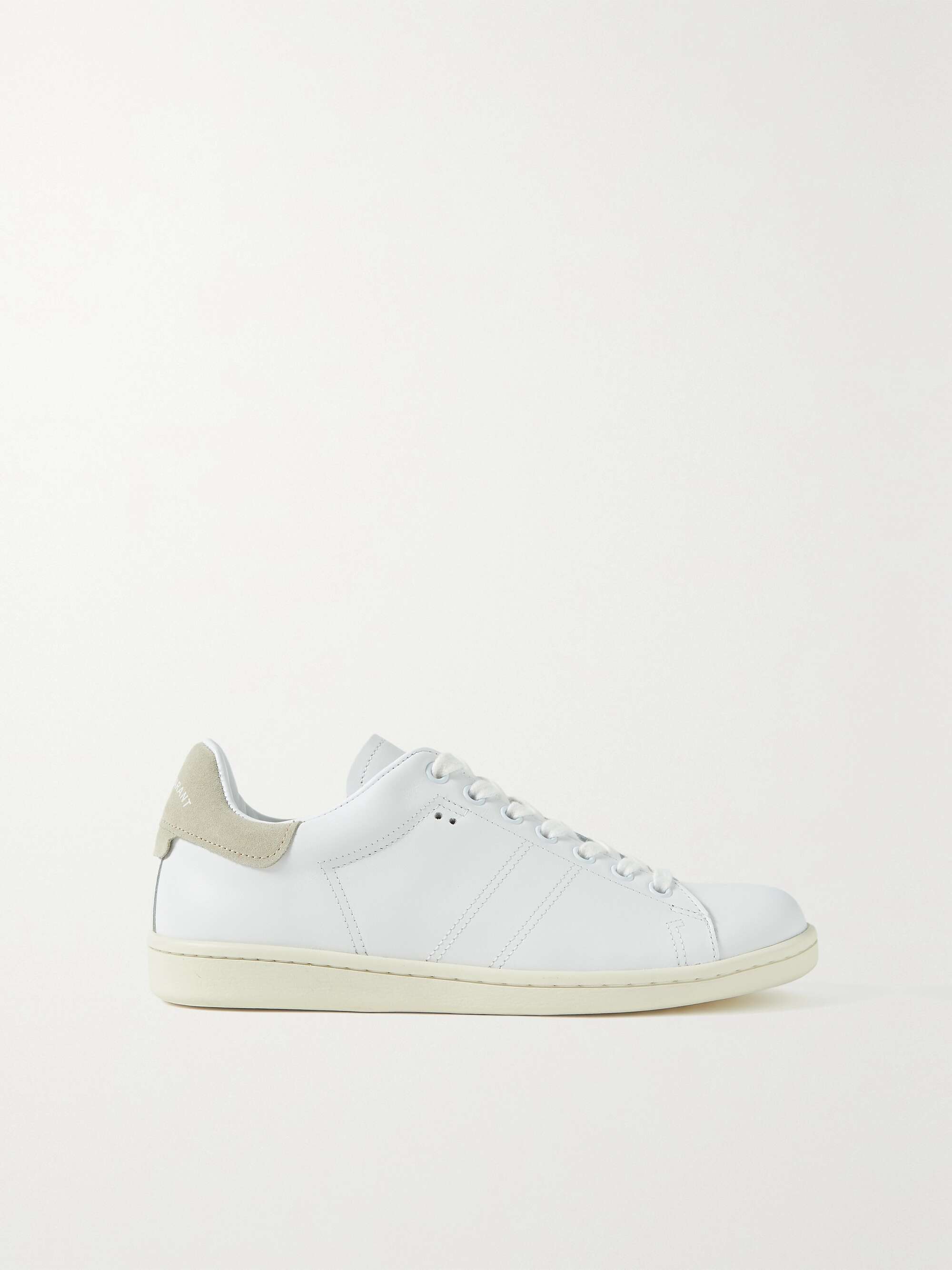 White Bart suede-trimmed leather sneakers | ISABEL MARANT | NET-A-PORTER