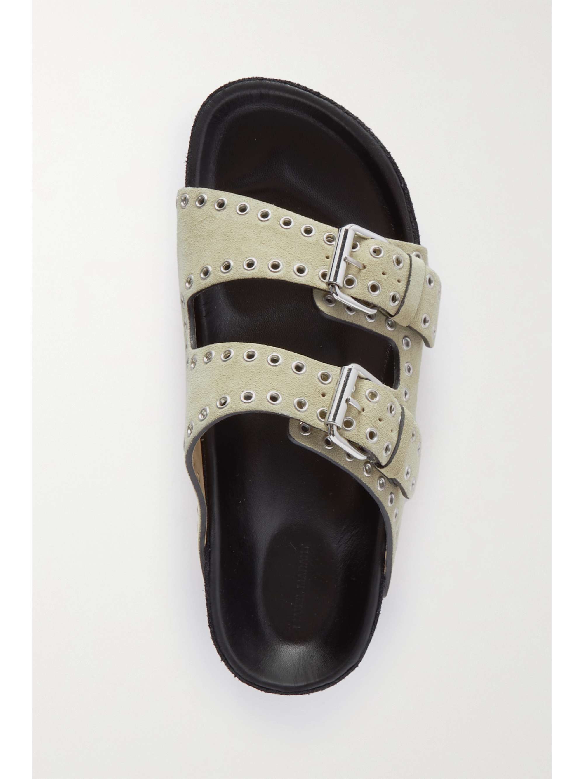 isabel marant lennyo grommet suede slides