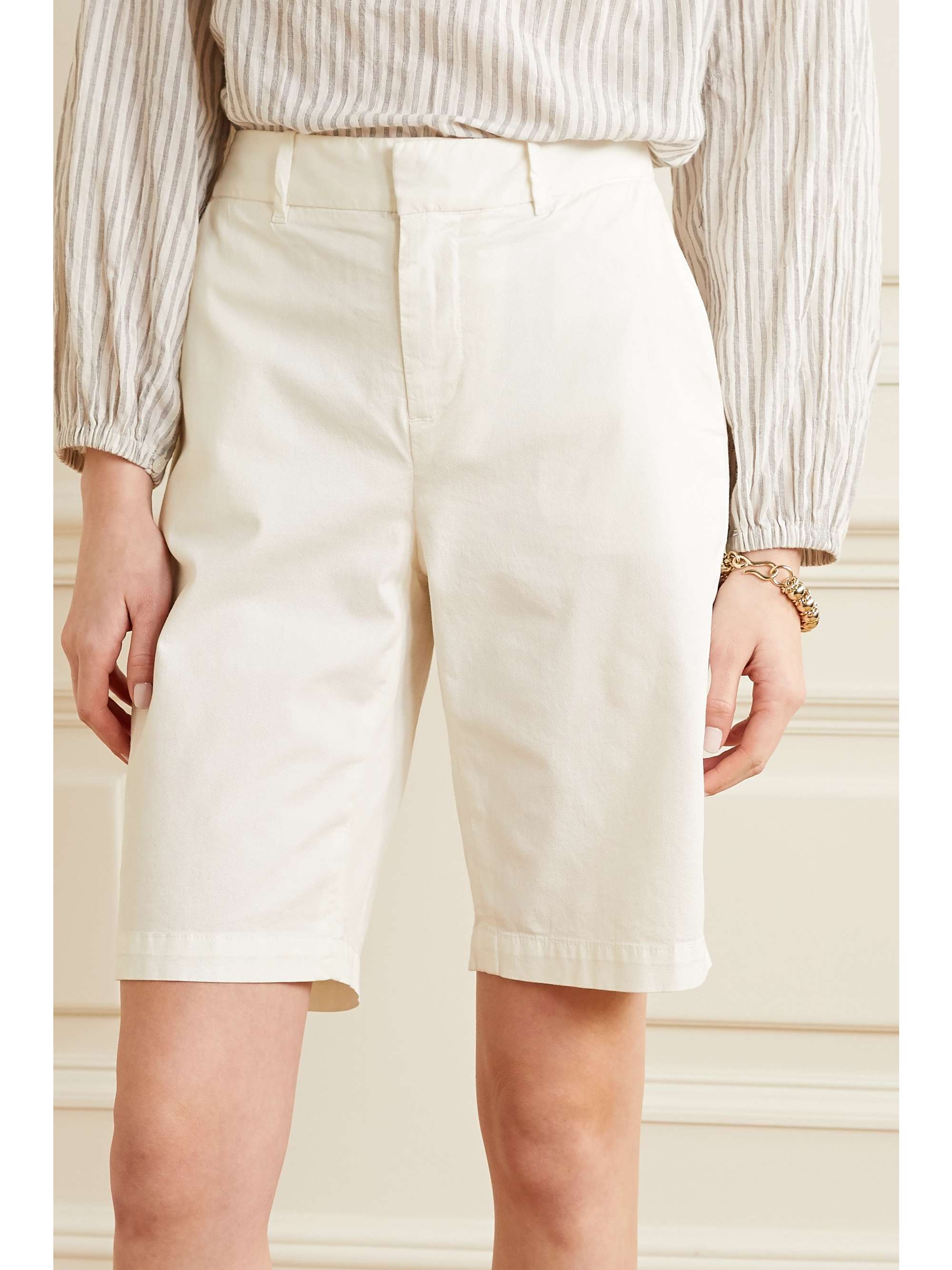NILI LOTAN Granada stretch-cotton twill shorts