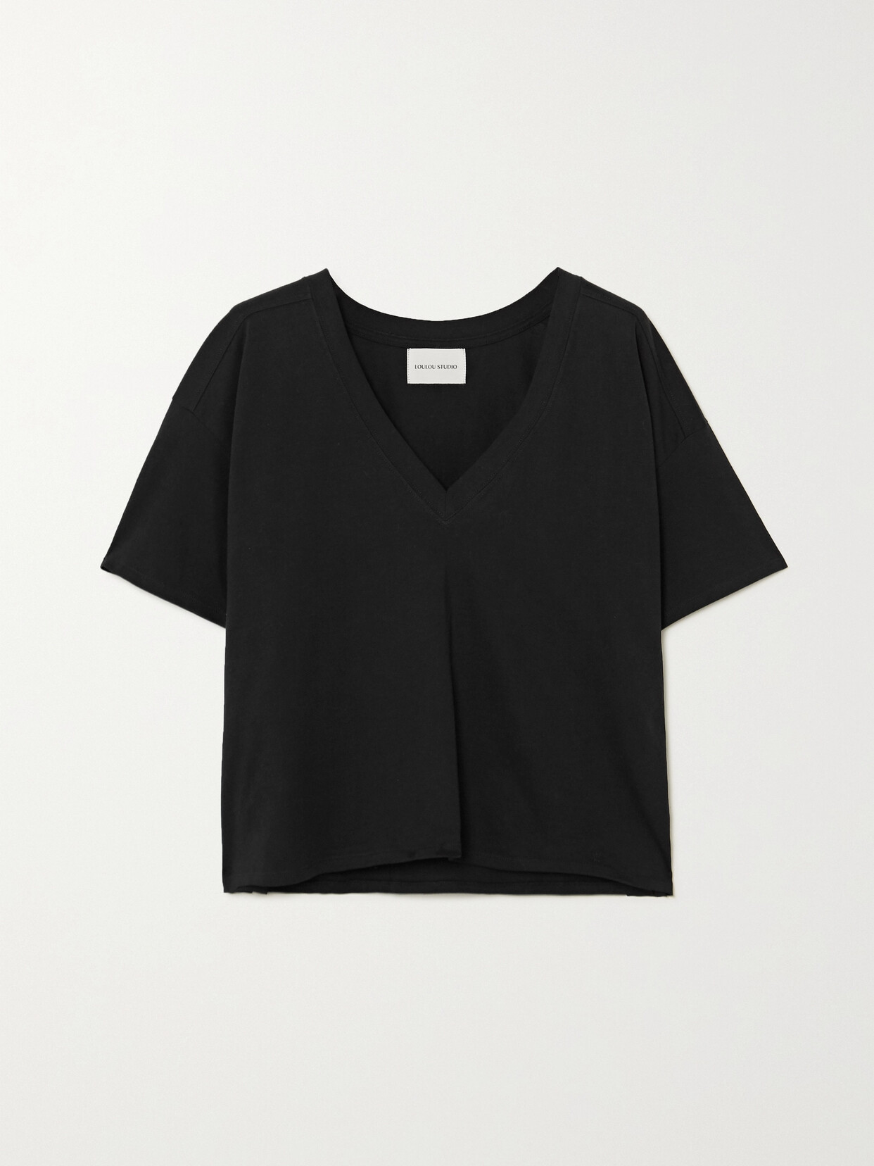 Shop Loulou Studio Faaa Supima Cotton-jersey T-shirt In Black