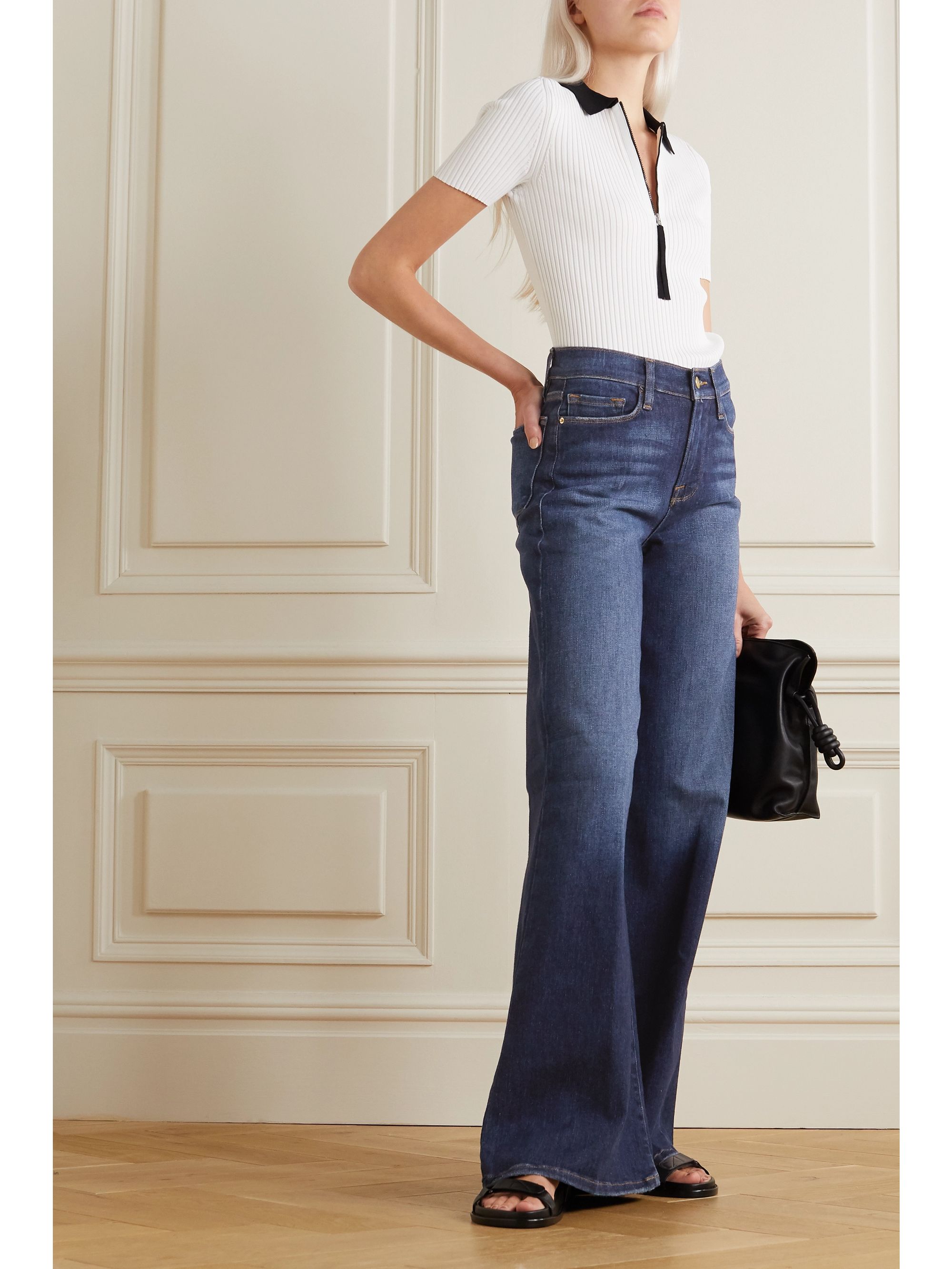 frame denim wide leg jeans