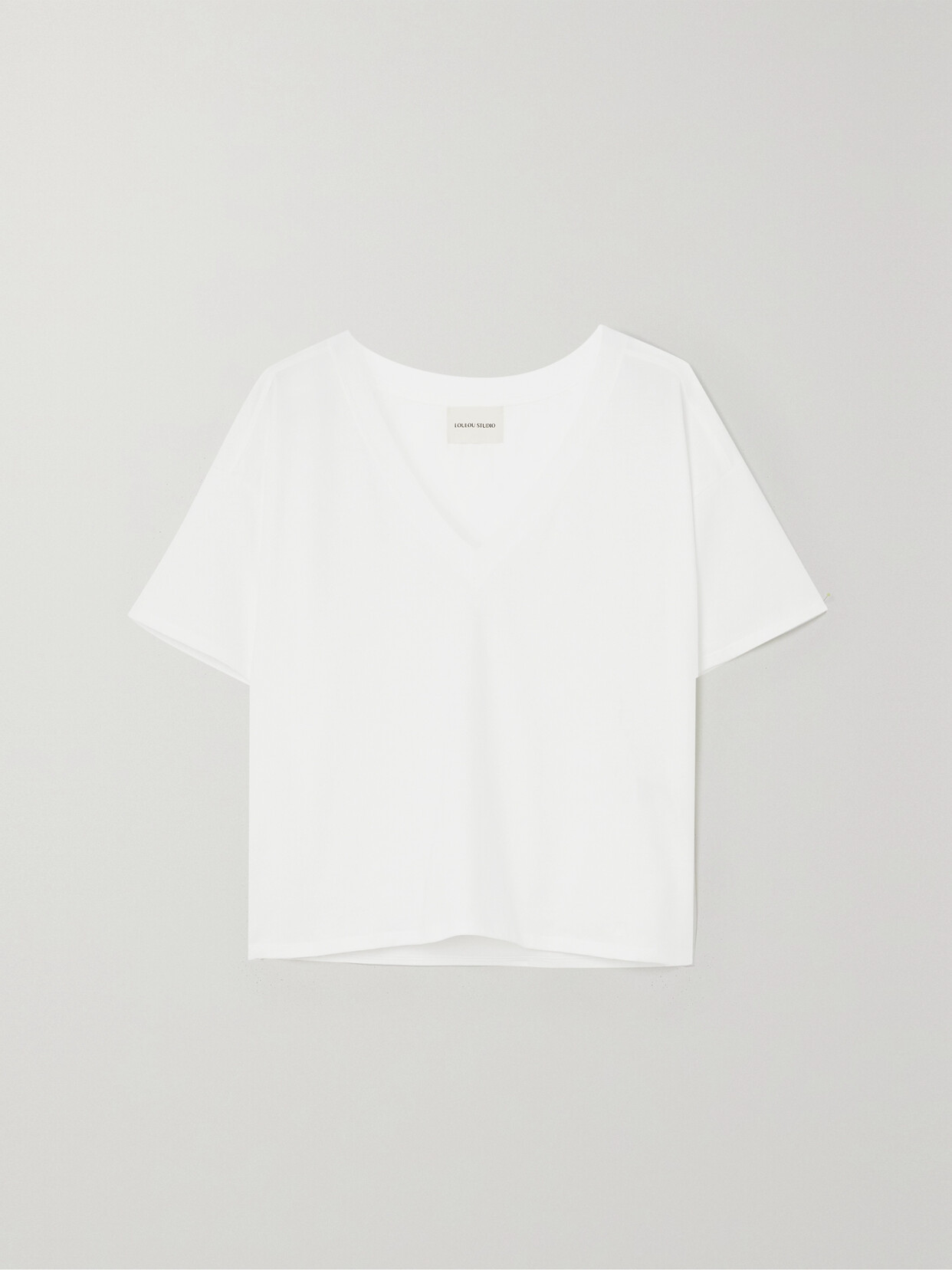 Shop Loulou Studio + Net Sustain Faaa Organic Supima Cotton-jersey T-shirt In White