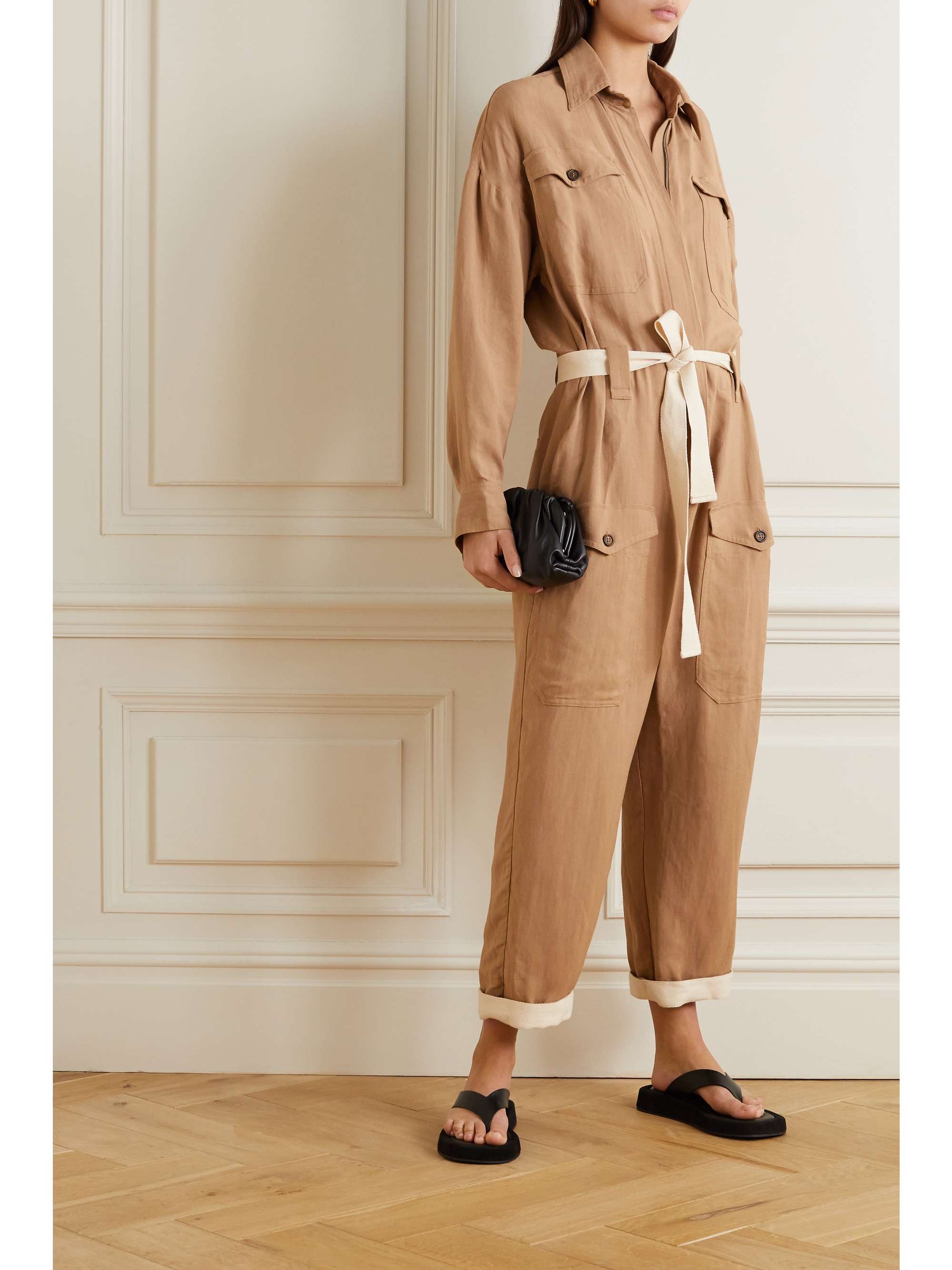 BRUNELLO CUCINELLI + Space for Giants belted twill jumpsuit