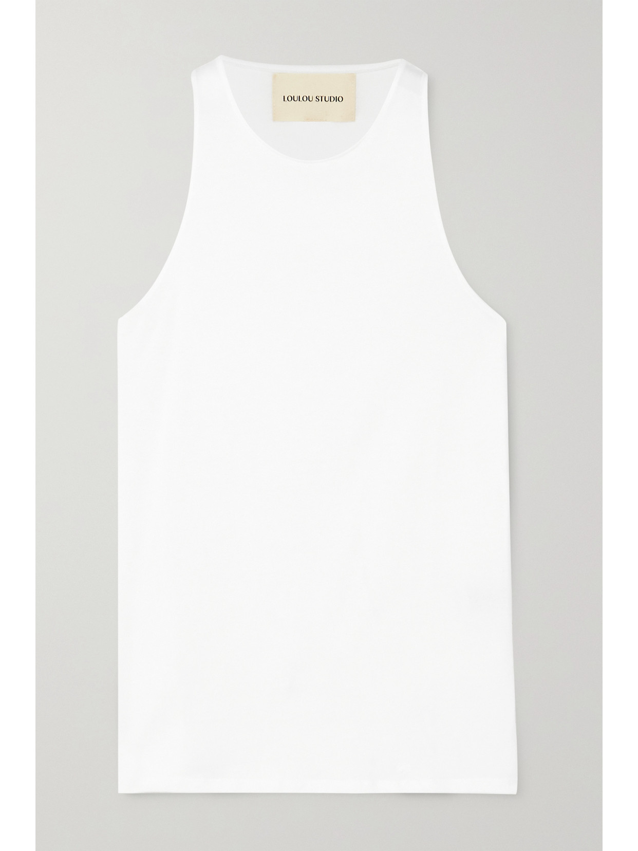 Loulou Studio Mahina Supima Cotton-jersey Tank In White