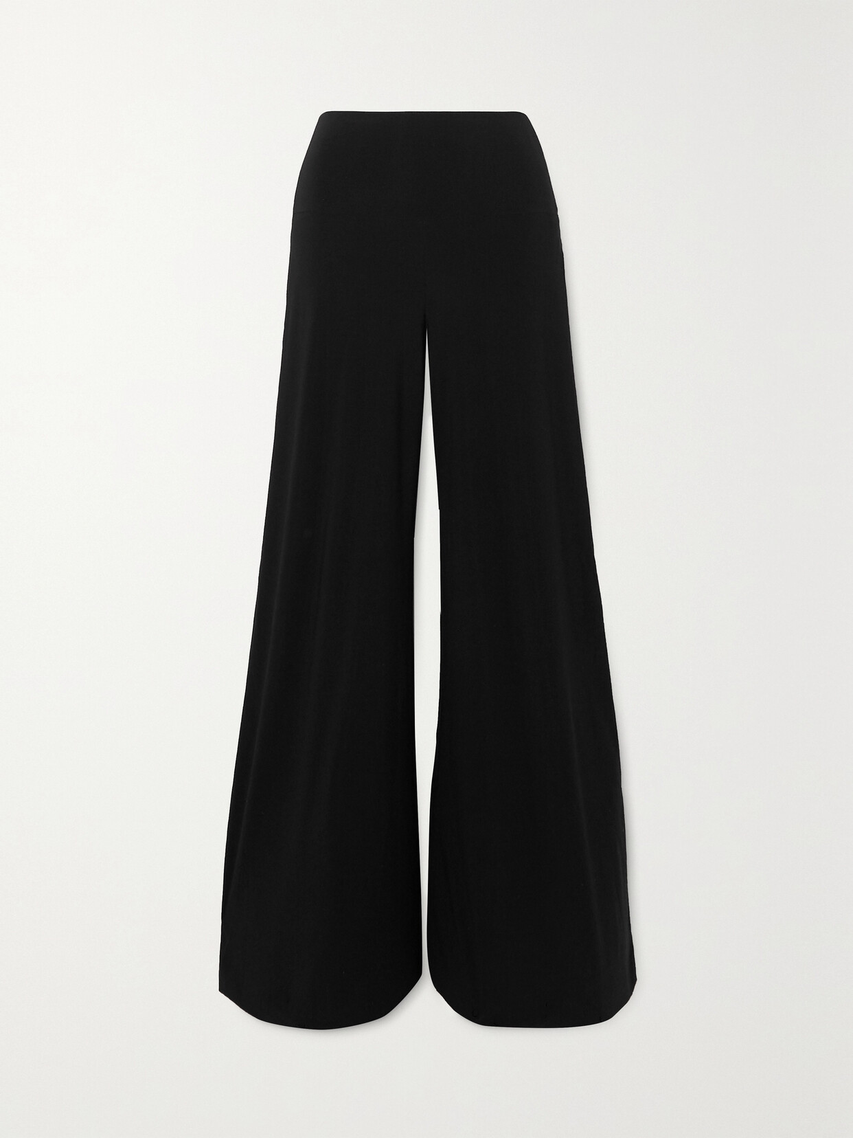 Norma Kamali Elephant Stretch-jersey Wide-leg Pants In Black