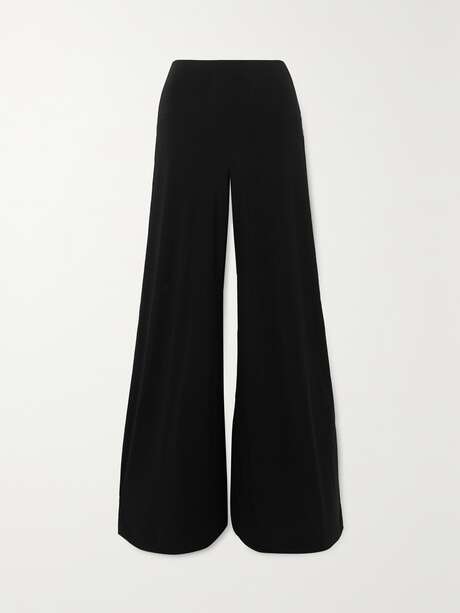 NORMA KAMALI Elephant stretch-jersey wide-leg pants | NET-A-PORTER