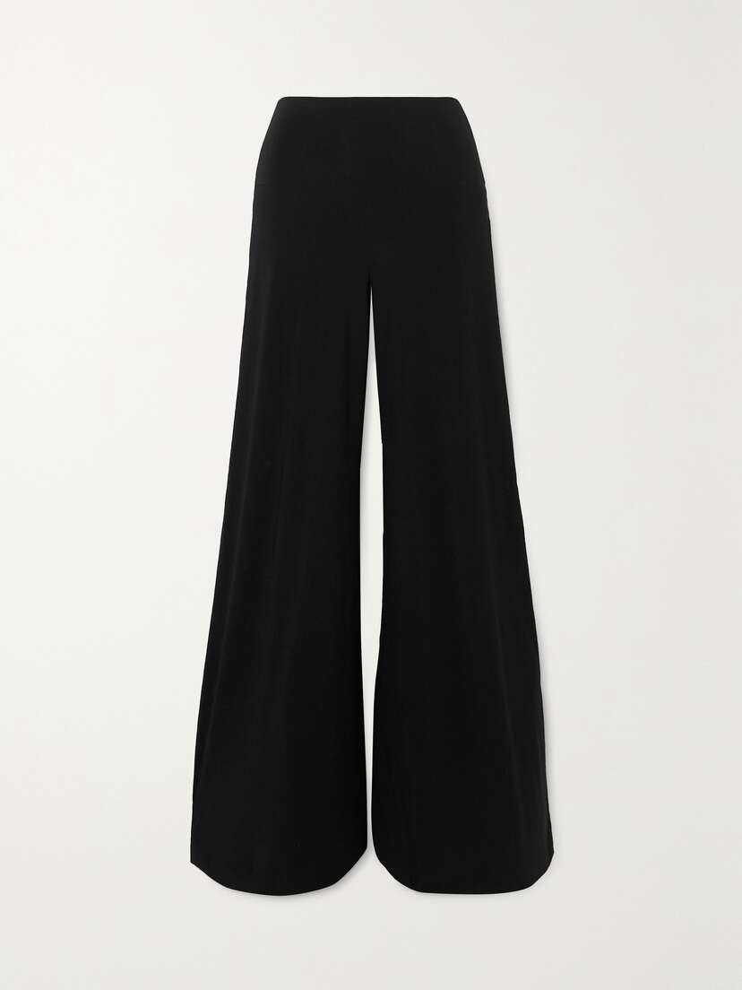 Norma Kamali Elephant Stretch-jersey Wide-leg Pants