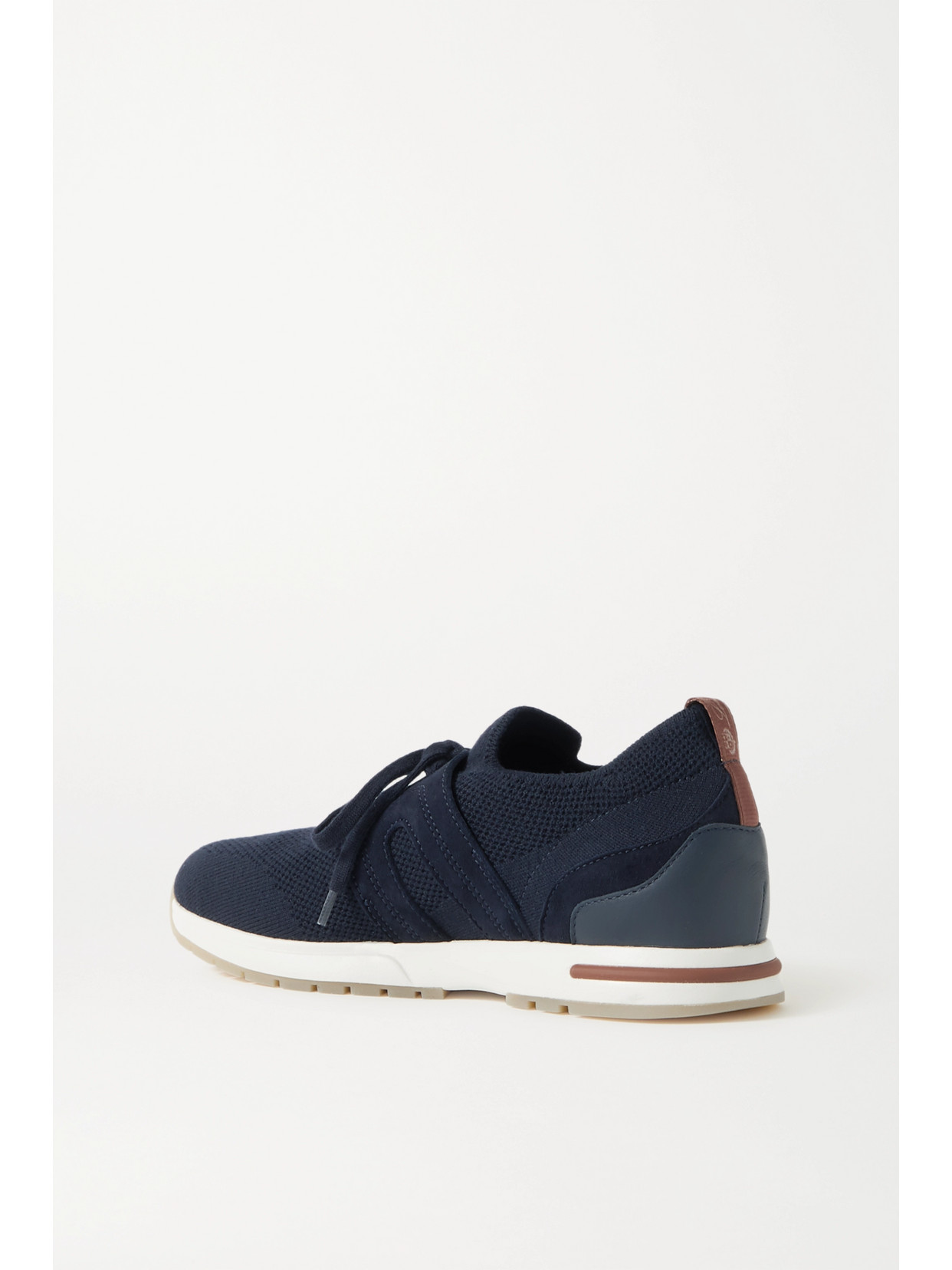 Shop Loro Piana Flexy Lady Wool, Leather And Suede Sneakers In Blue