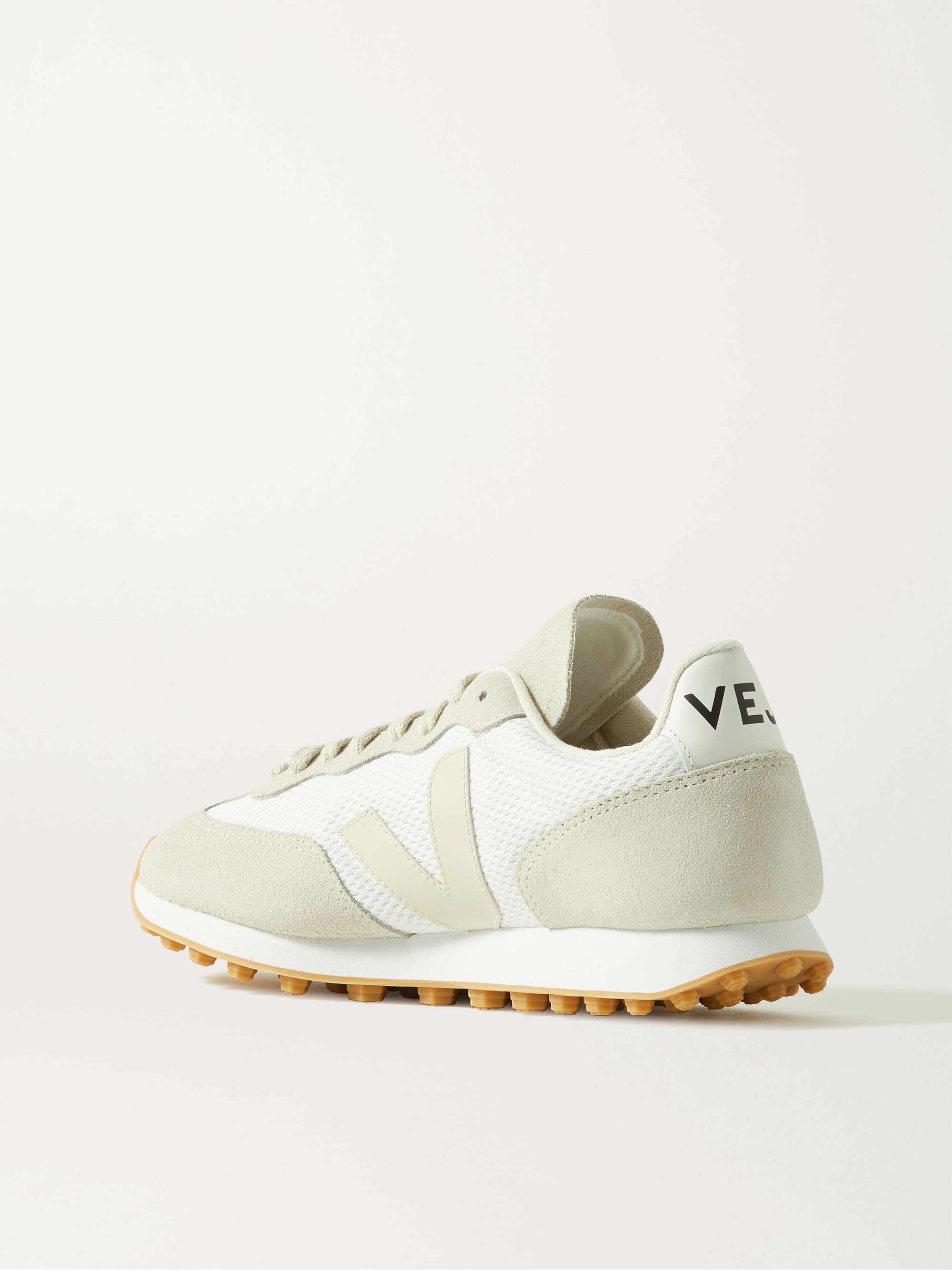 VEJA + NET SUSTAIN Rio Branco leather-trimmed suede and mesh sneakers