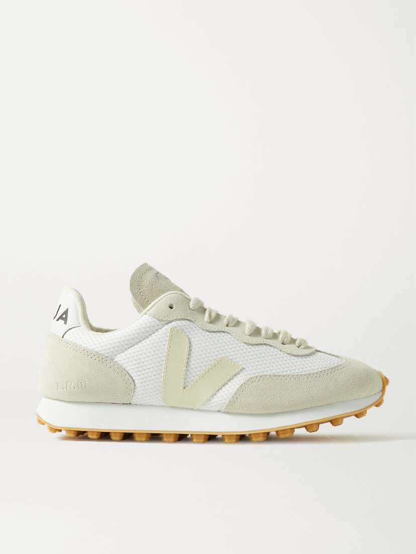 Veja + Net Sustain Rio Branco Leather-trimmed Suede And Mesh Sneakers