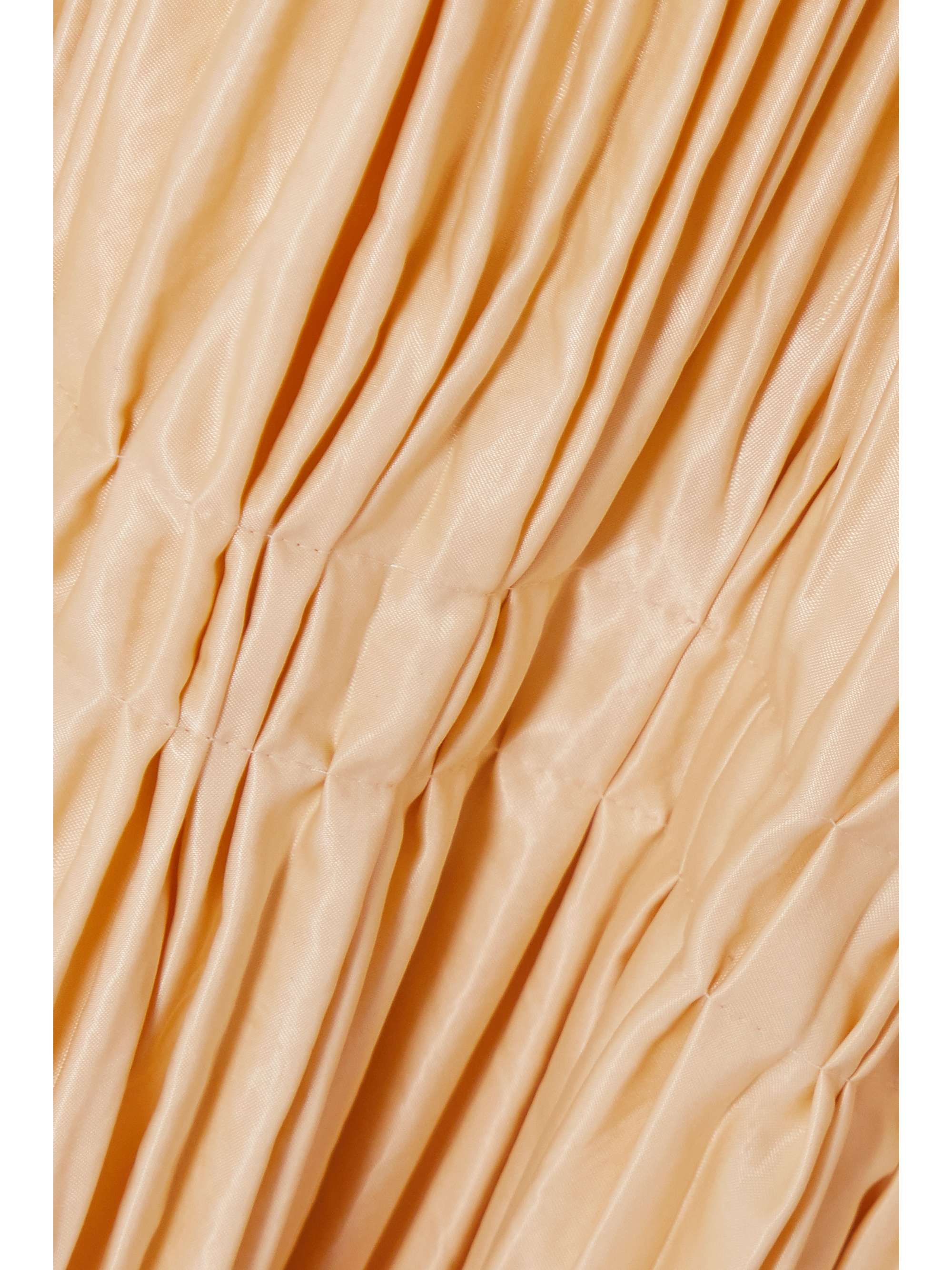 JIL SANDER Cape-effect pleated satin midi dress