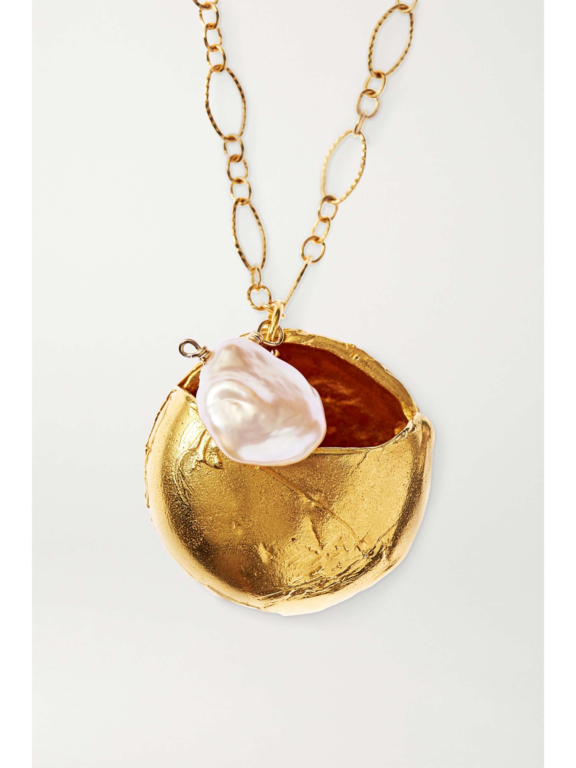 ALIGHIERI Jaja and The Pearl gold-plated pearl necklace