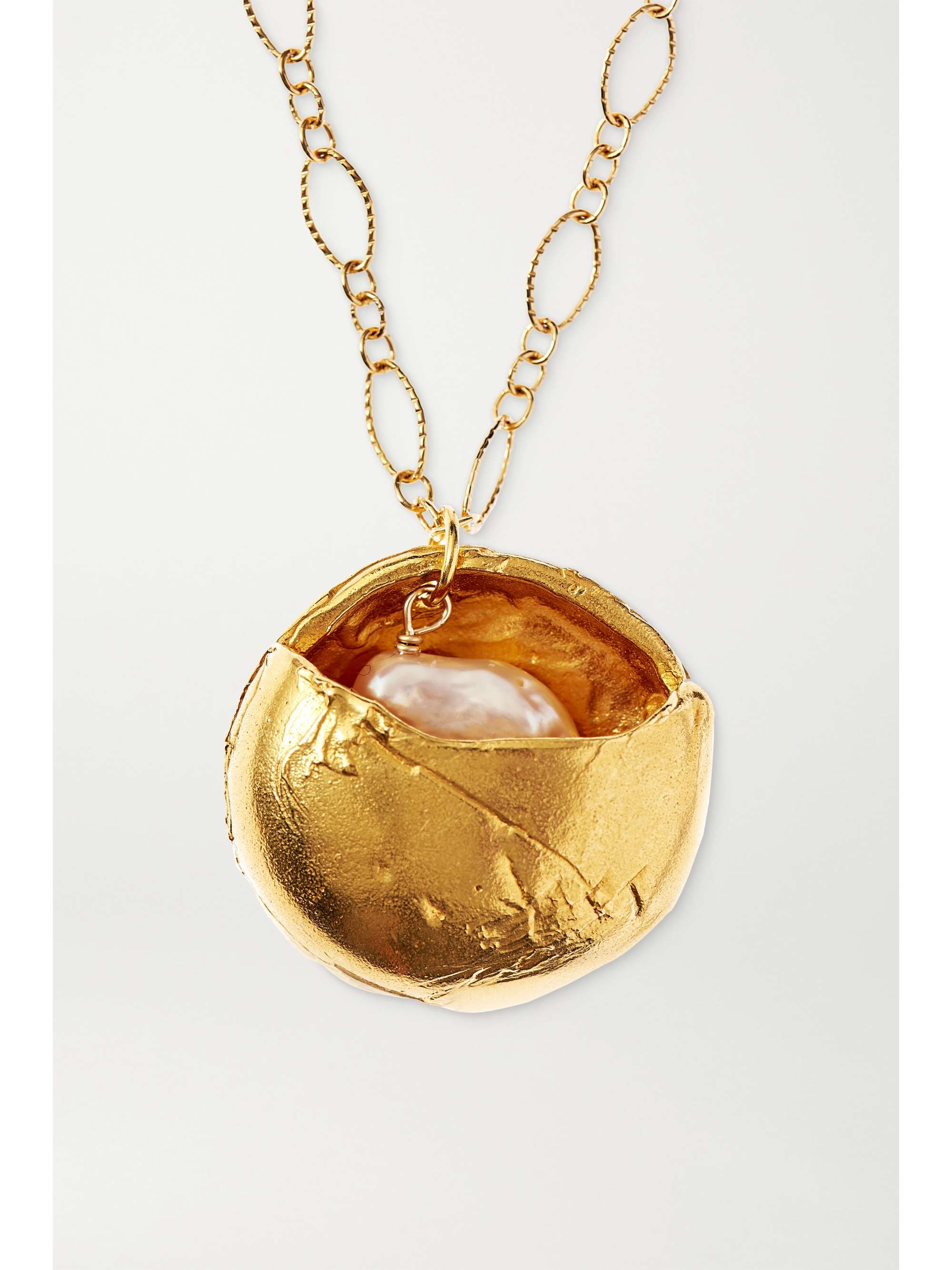 ALIGHIERI Jaja and The Pearl gold-plated pearl necklace