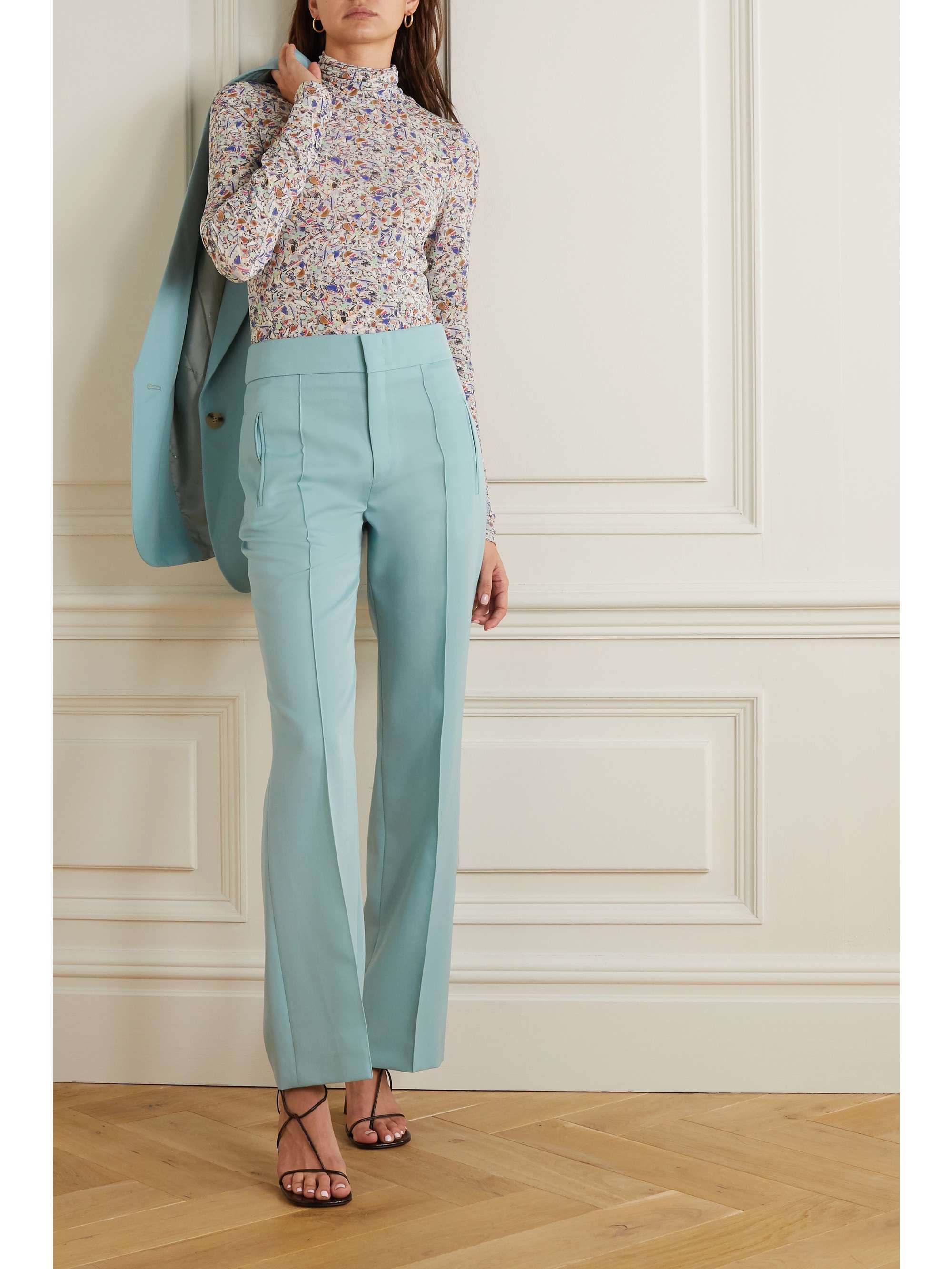 ISABEL MARANT Goyela printed stretch-jersey turtleneck top