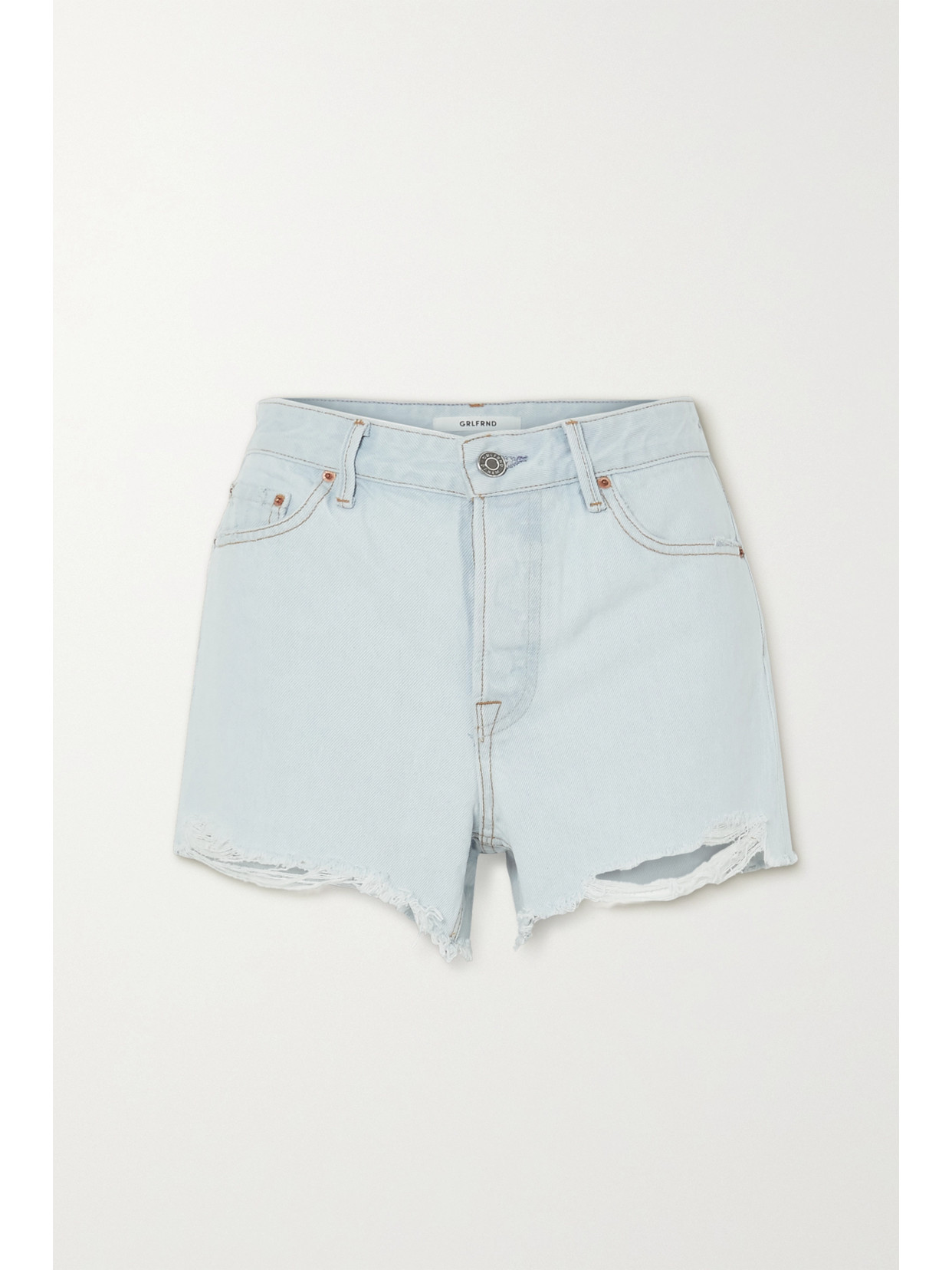 GRLFRND HELENA DISTRESSED DENIM SHORTS