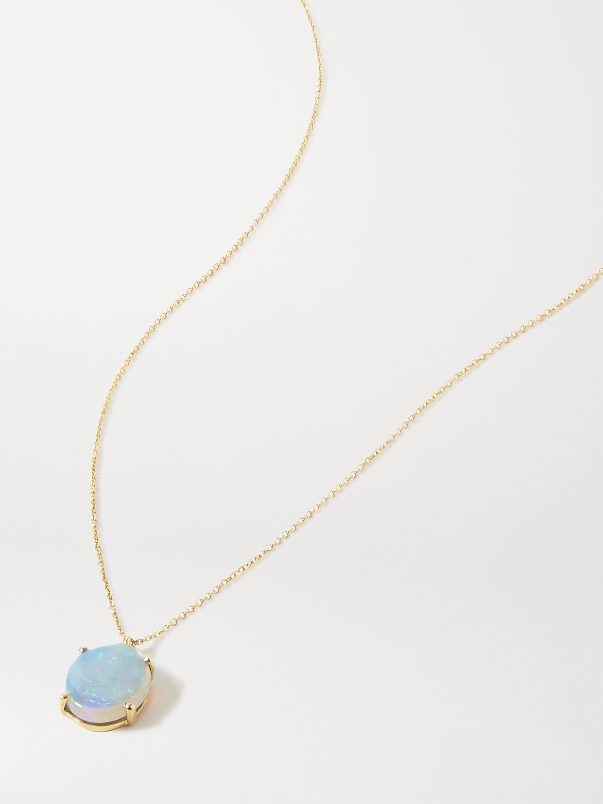 Wwake 14-karat Gold Opal Necklace