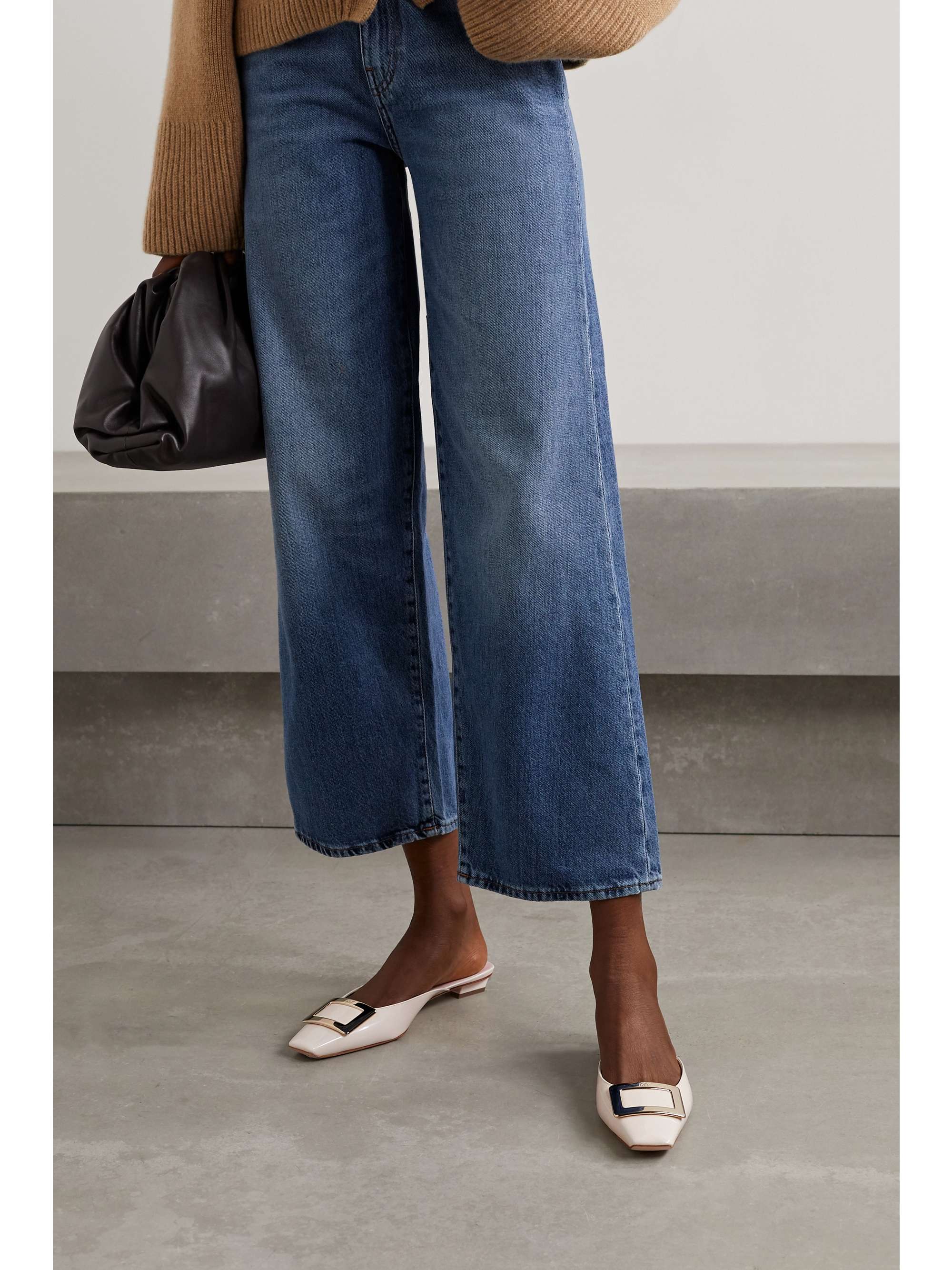 ROGER VIVIER Belle Vivier patent-leather mules