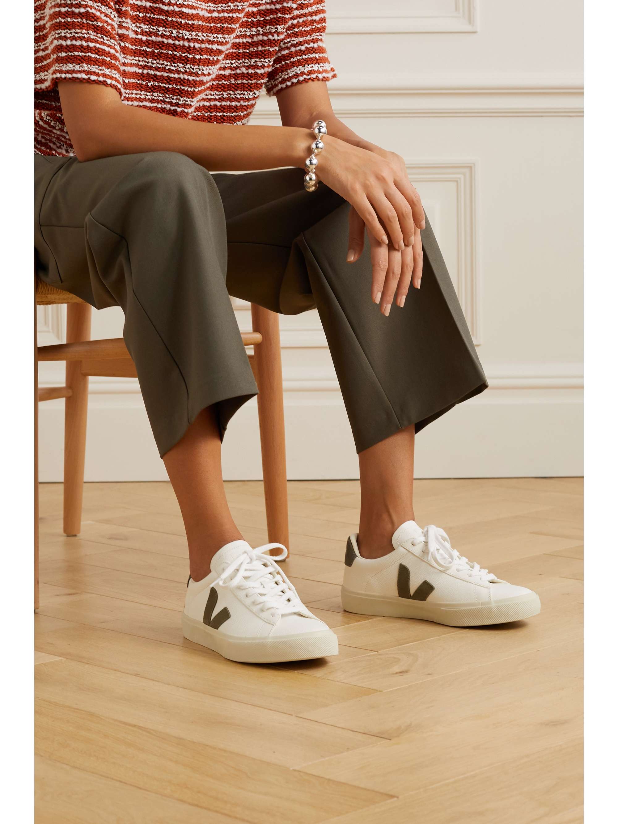 VEJA Campo suede-trimmed leather sneakers