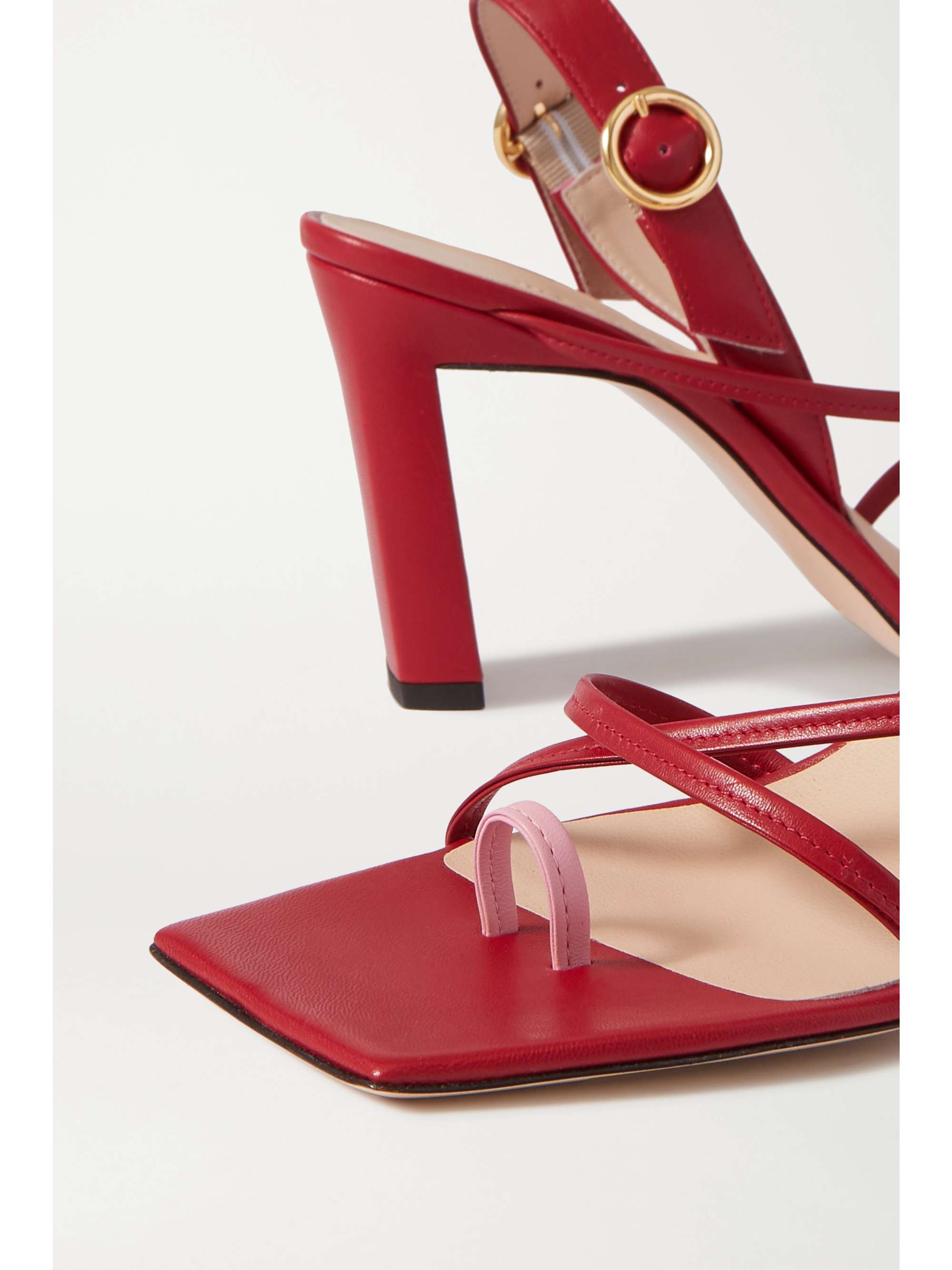 WANDLER Elza two-tone leather slingback sandals