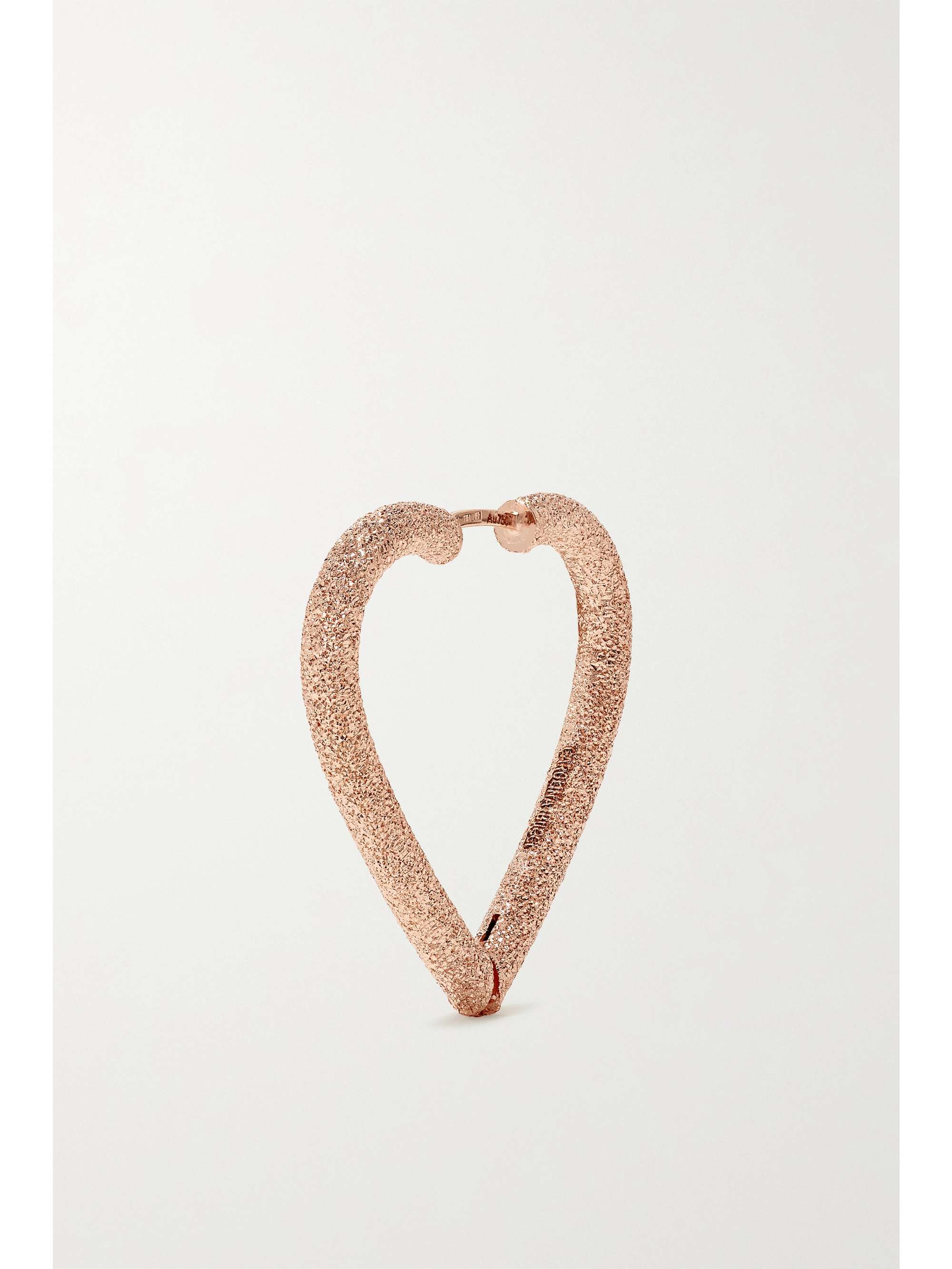 CAROLINA BUCCI Cuore 18-karat rose gold hoop earrings