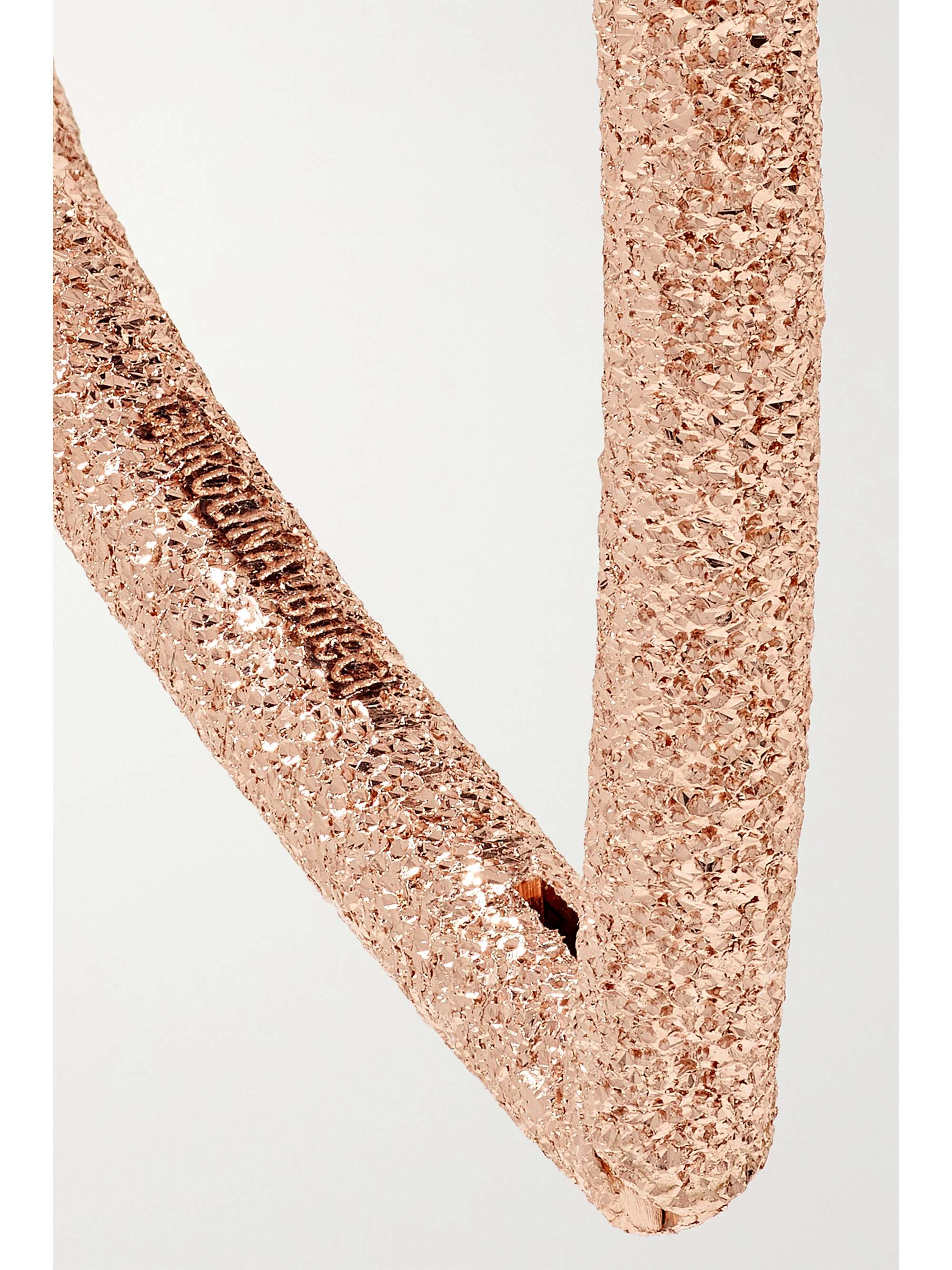 CAROLINA BUCCI Cuore 18-karat rose gold hoop earrings
