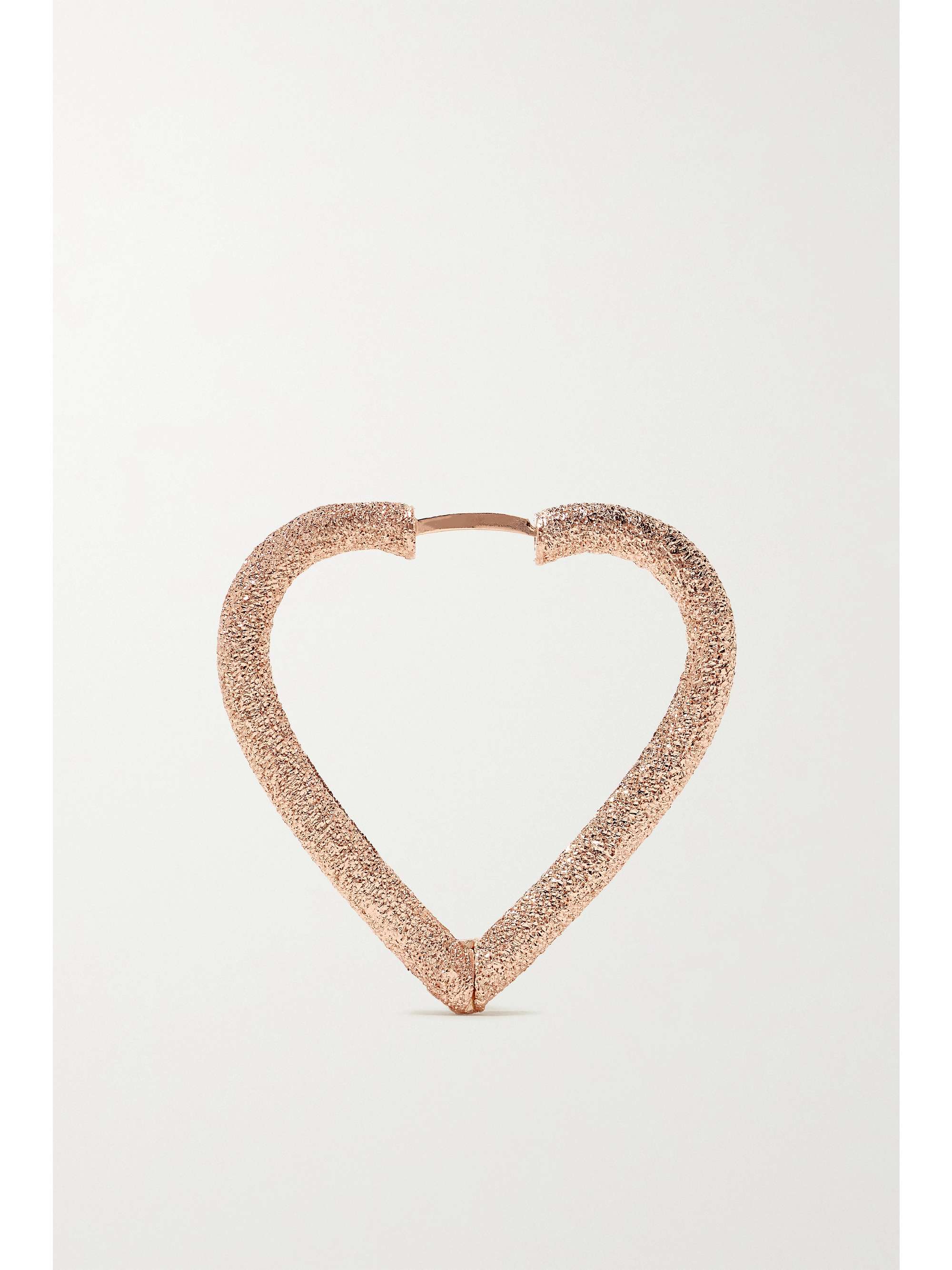 CAROLINA BUCCI Cuore 18-karat rose gold hoop earrings