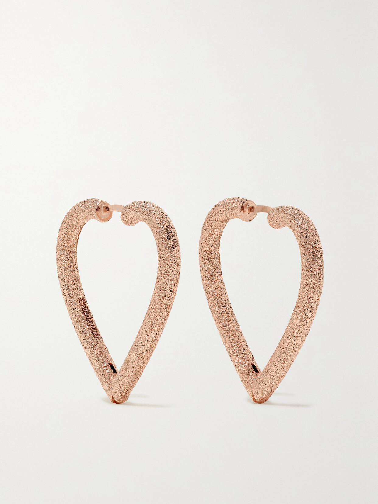 Carolina Bucci - Cuore 18-karat Rose Gold Hoop Earrings - One size