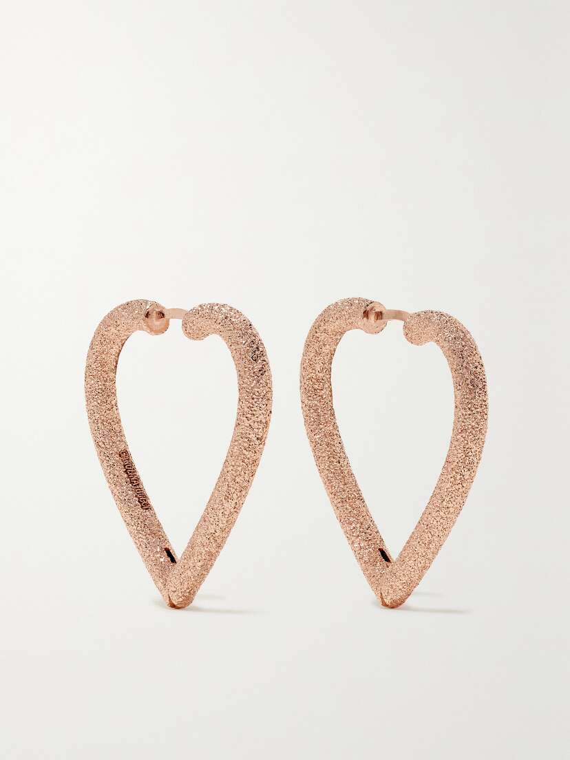 Carolina Bucci Cuore 18-karat Rose Gold Hoop Earrings