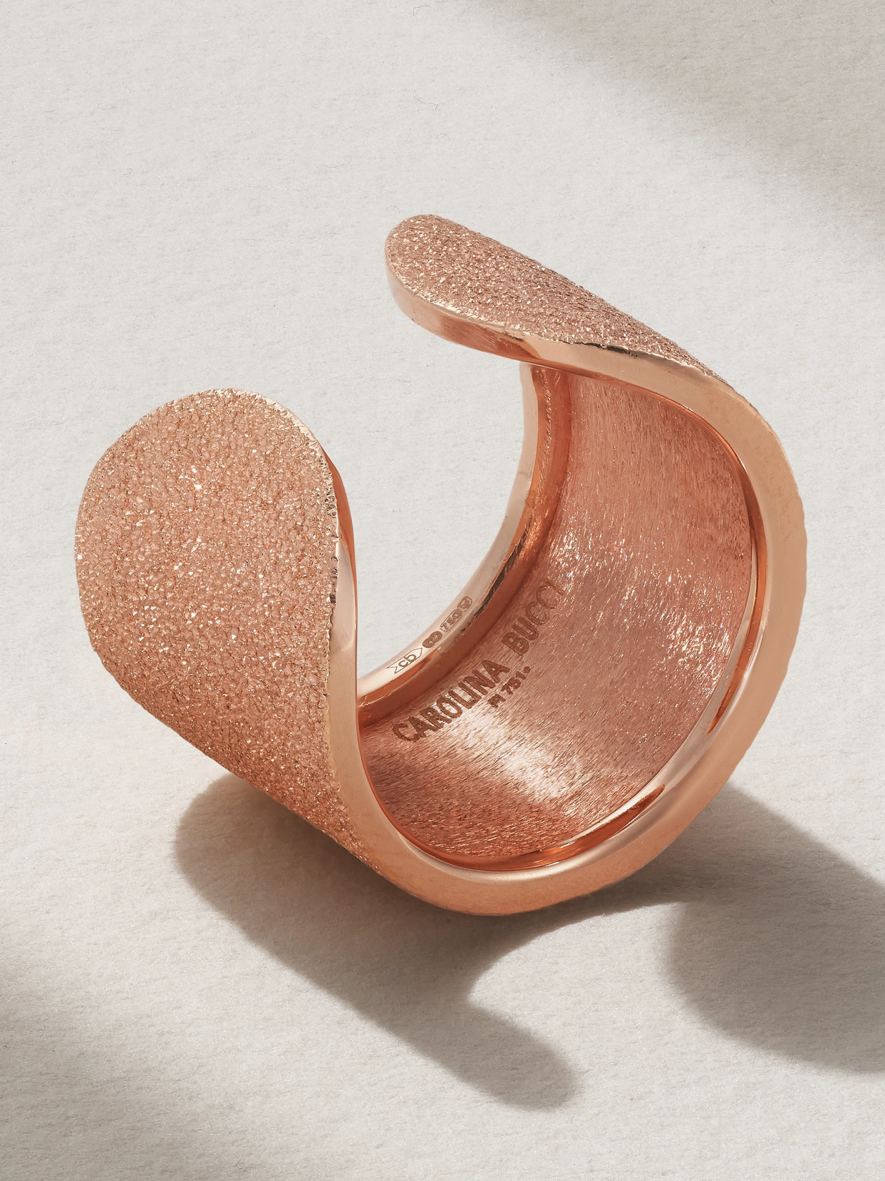 Shop Carolina Bucci Florentine 18-karat Rose Gold Ring