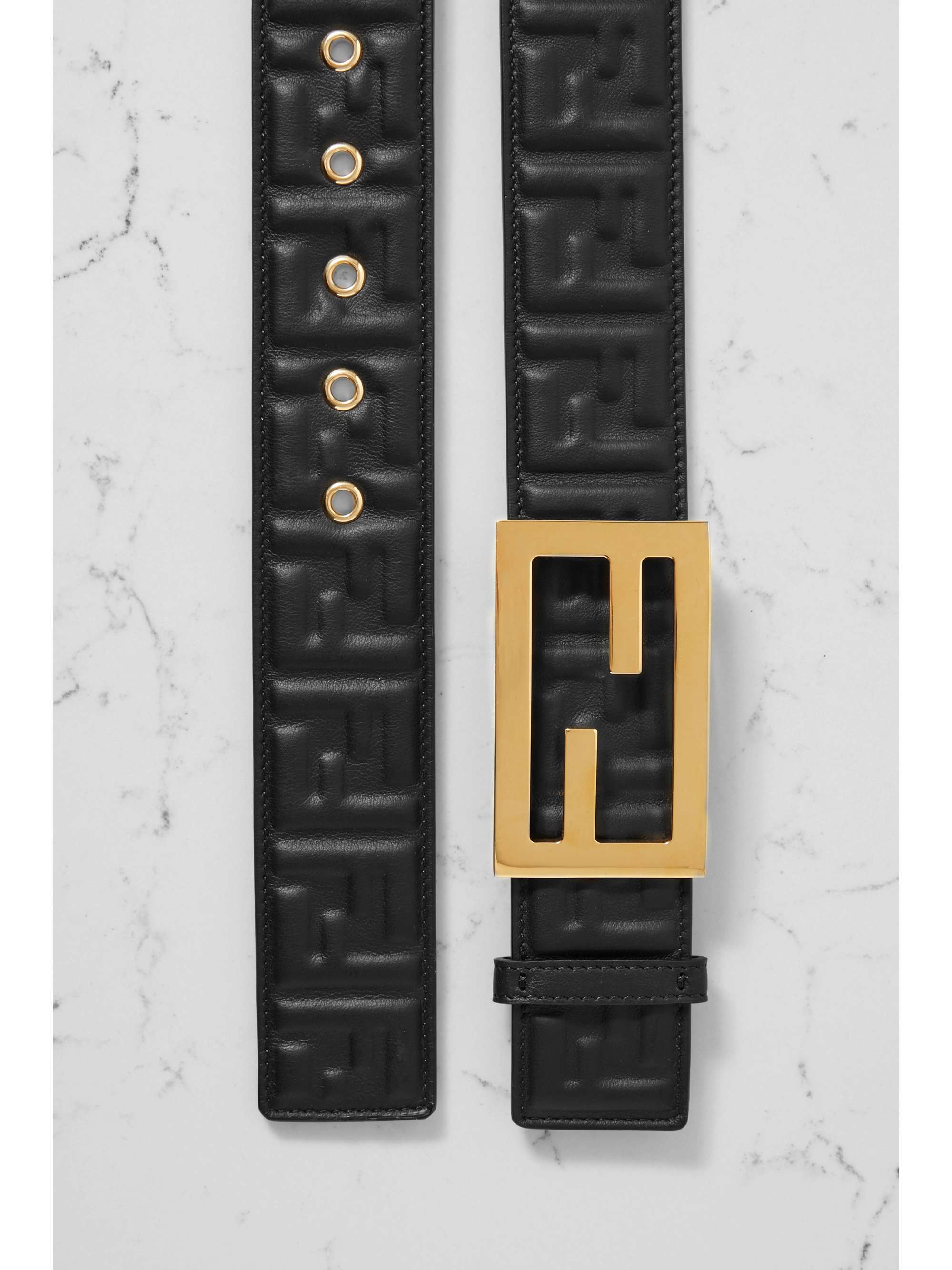 fendi embossed belt